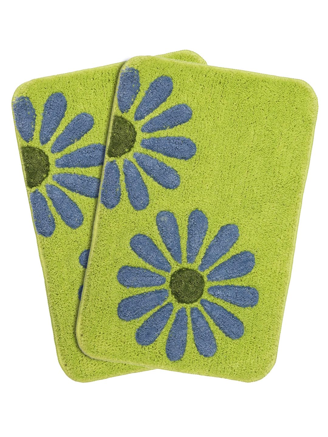 Saral Home Cawo Soft Antiskid Bathmat 2Pc,Green. 40X60 Cm