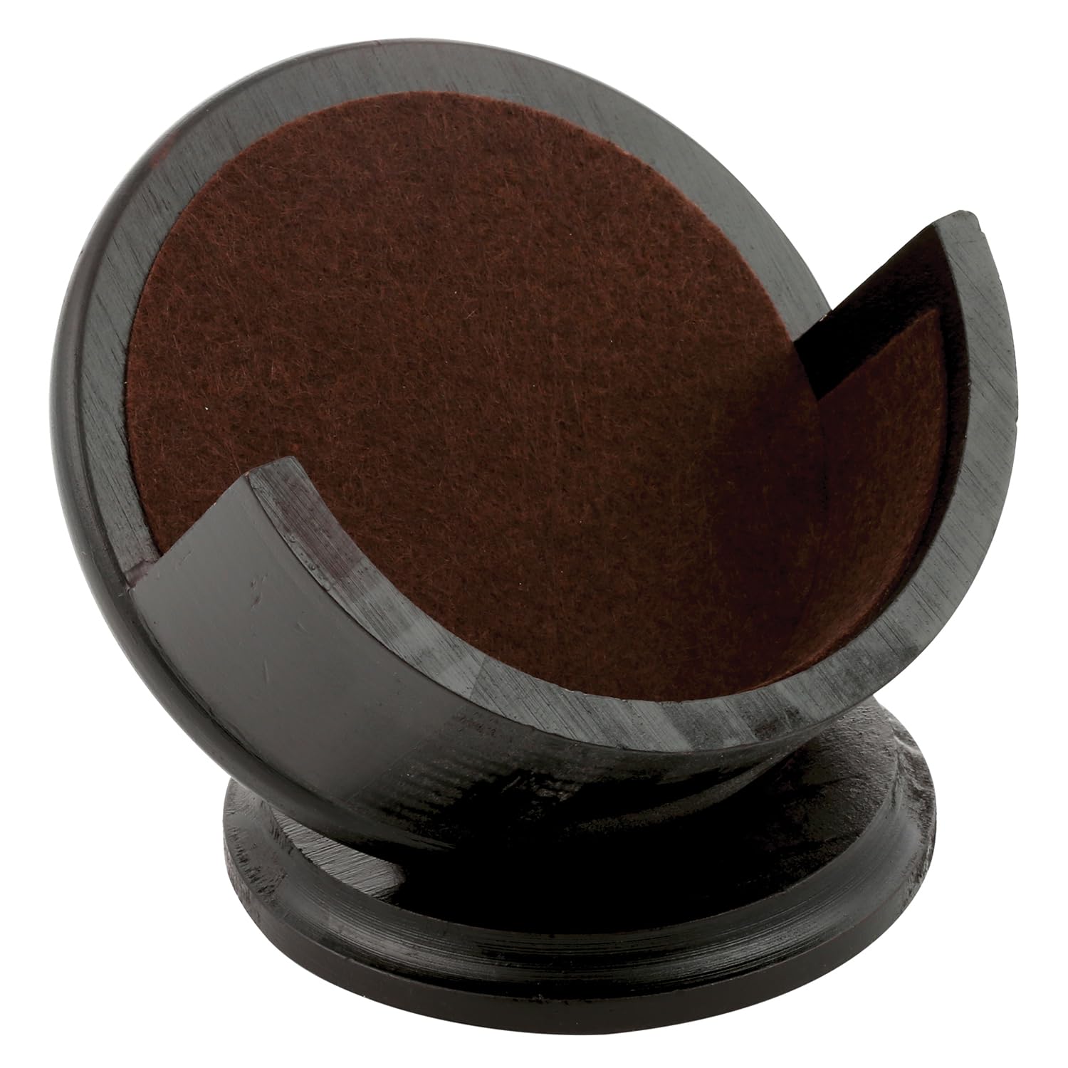 Thirstystone Pedestal Coaster Holder, Wood Material With Felt Bottom, Fits 4 Circular Coasters, Home Accessories, Dark Walnut