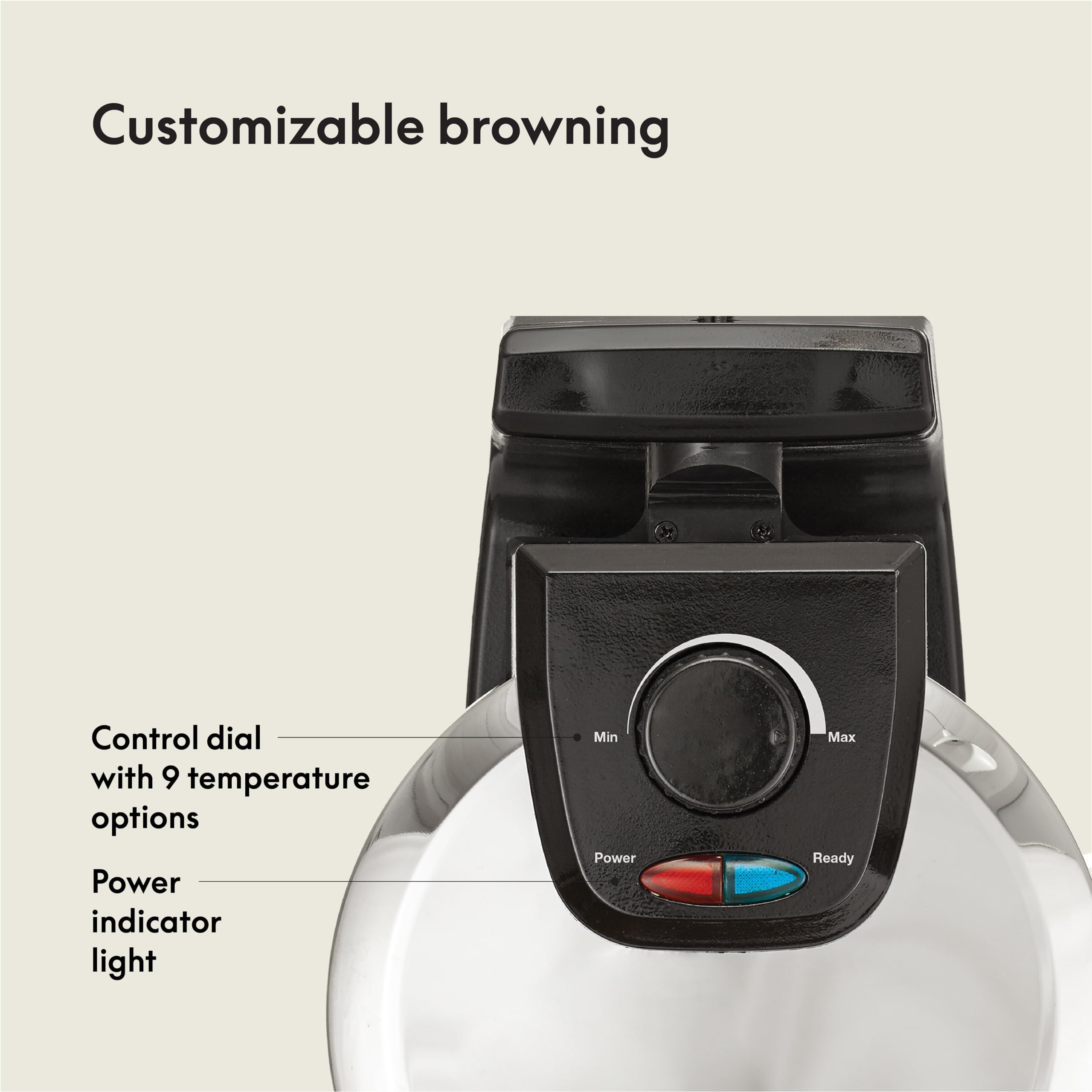 Bella Classic Rotating Belgian Waffle Maker With Nonstick Plates, Removable Drip Tray, Adjustable Browning Control And Cool Touc