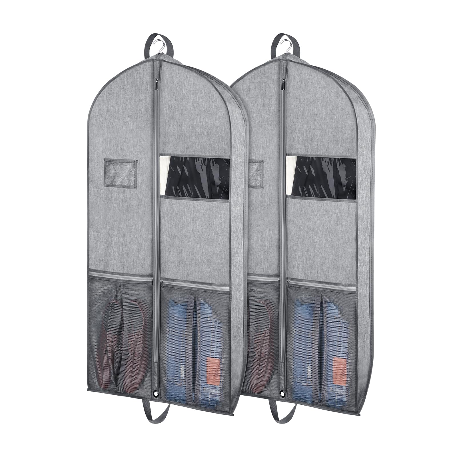 Zilink Heavy Duty Garment Bags For Travel 43   Suit Bags For Hanging Clothes Waterproof Gusseted Suit Cover Bags For Closet Stor