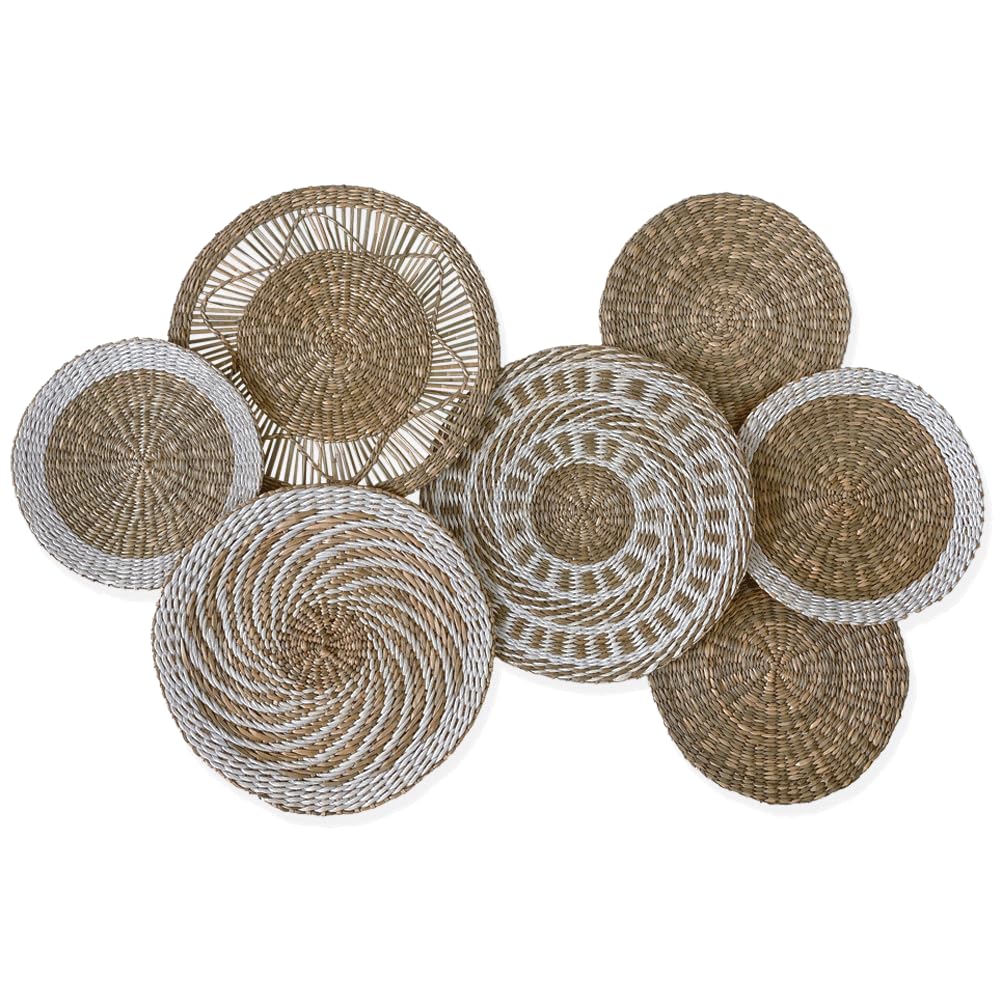 Suchubu Set Of 7 Decorative Baskets For Home Decor, Wall Basket Decor, Baskets For Decor, Basket Wall Decor, Wicker Wall Decor