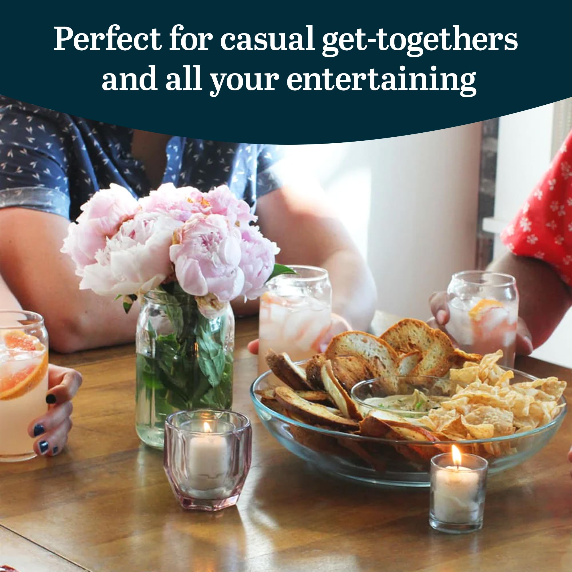 Libbey Classic Can Tumbler Glasses Set Of 4, Clear Kitchen Glassware Sets For Beverages And Cocktails, Lead-Free, Cute Drinking