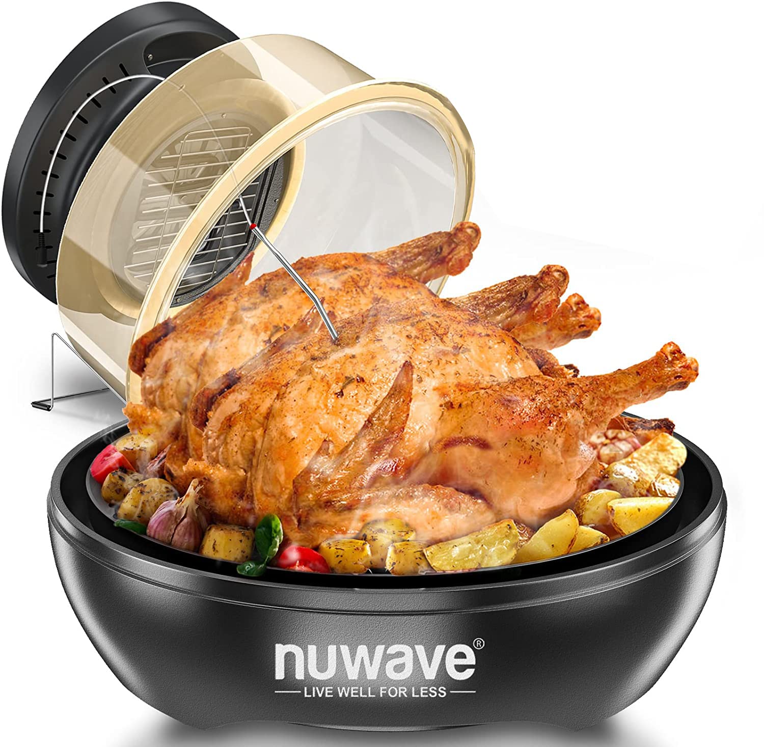 Nuwave Air Fryer Infrared Convection Oven, Cook Fresh or Frozen, No Defrosting or Preheating, 360 Surround Heat, Cooking from 50