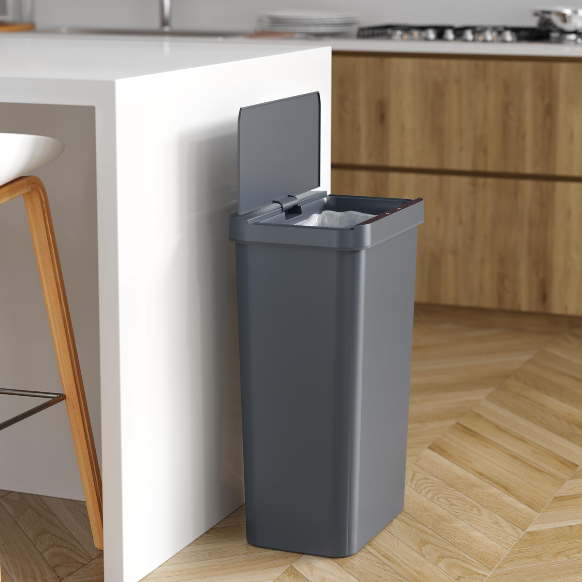 Itouchless Prime 13.2 Gallon Sensor Trash Can, Durable Dent-Proof Construction, Slim And Space-Saving Automatic Bin Great For Ki