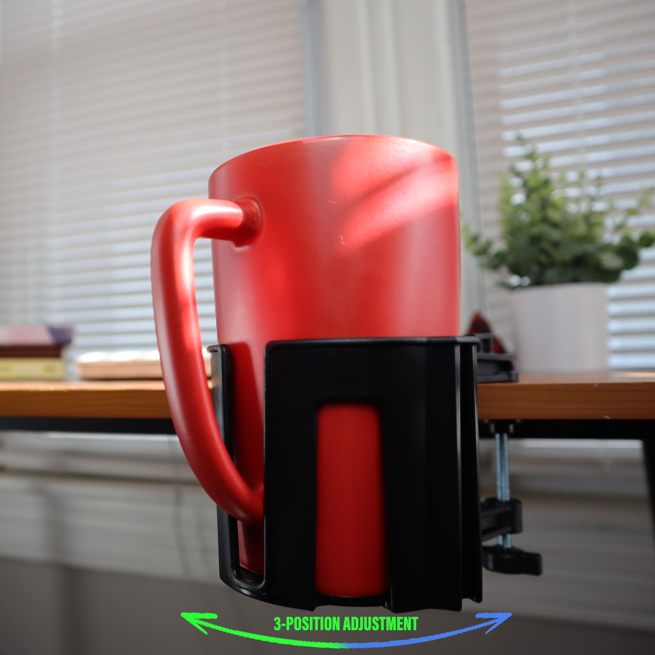 Cup-Holster - The Best Anti-Spill Cup Holder For Your Desk Or Table (Green, 1)