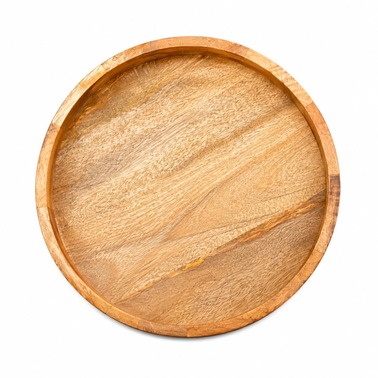 Auranest Decors Wooden Round Tray Versatile Home Decor Accent For Serving And Display Wooden Serving Tray, Candle Holder Tray Ho