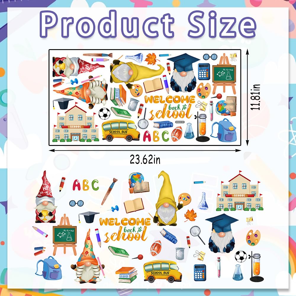 Back To School Wall Decals Dwarf School Bus Stationery Wall Stickers School Theme Wall Decals First Day Of School Wall Stickers