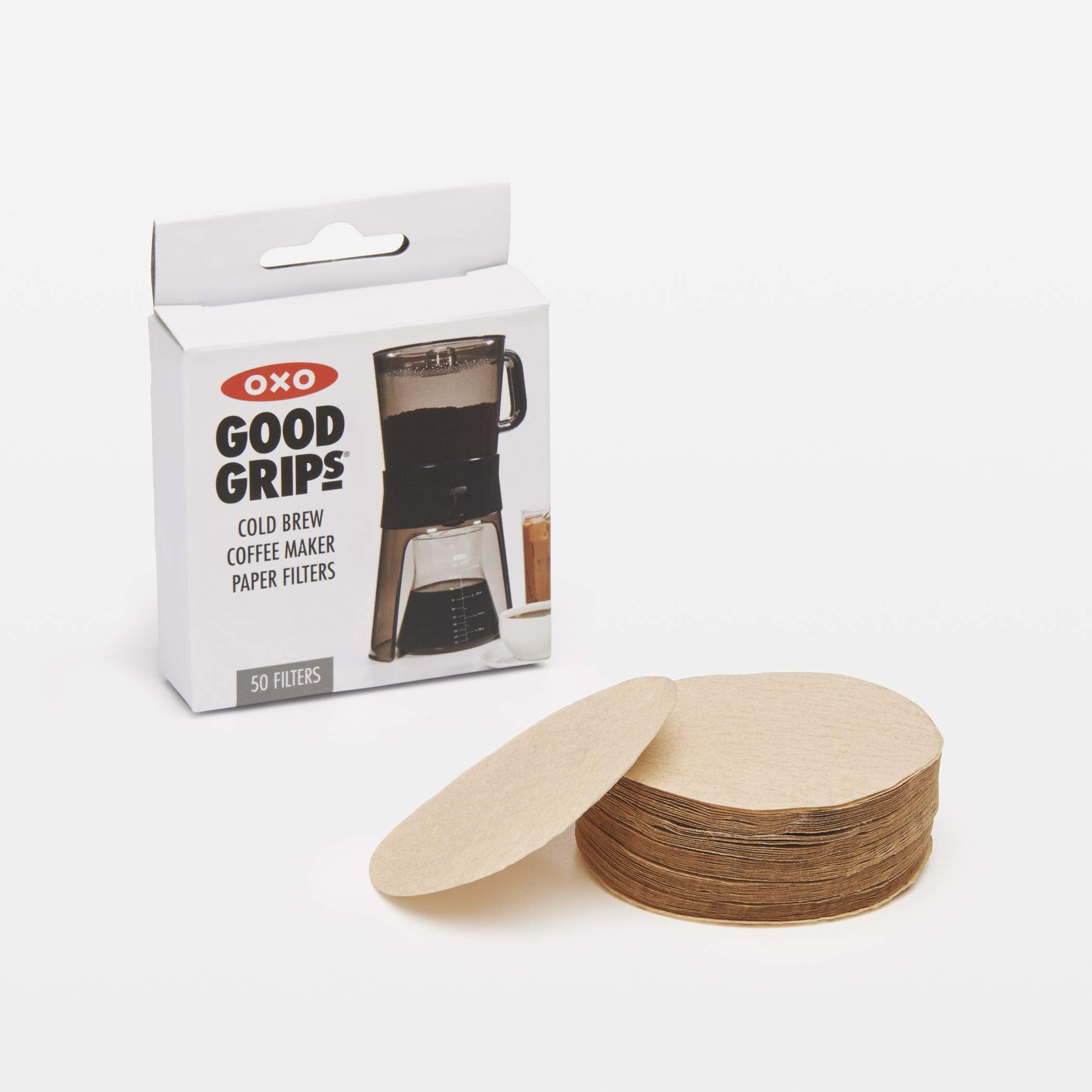Oxo Good Grips Coffee Maker Replacement Paper, Brown, Per Box, 50 Ct, Cold Brew Filters, Count