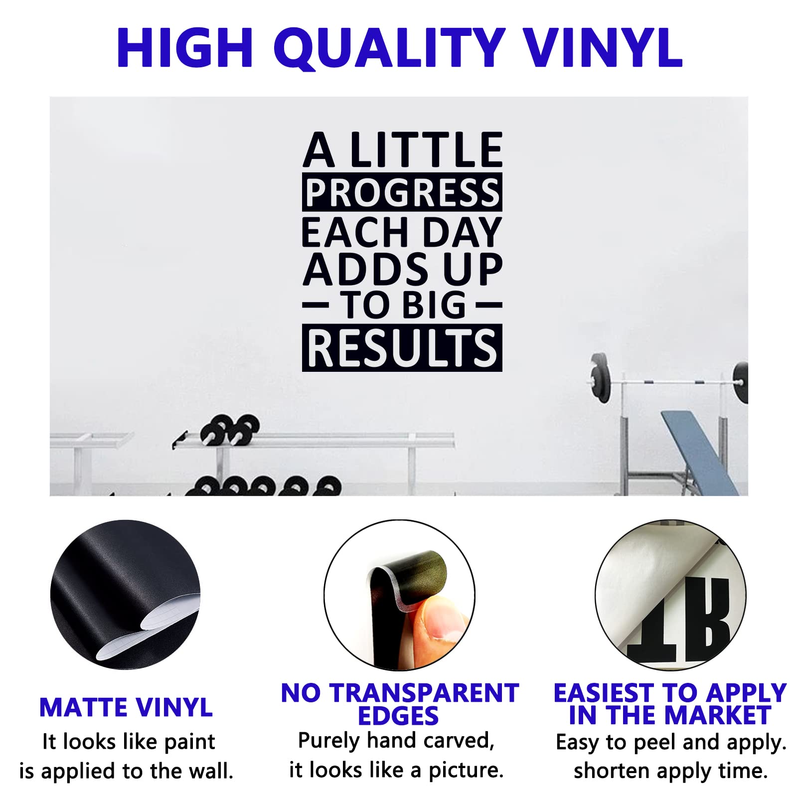 Inspirational Wall Stickers, Office Wall Decals, (Easy To Install), Wall Decor Quotes Teamwork Gym Bedroom Motivational Women Po