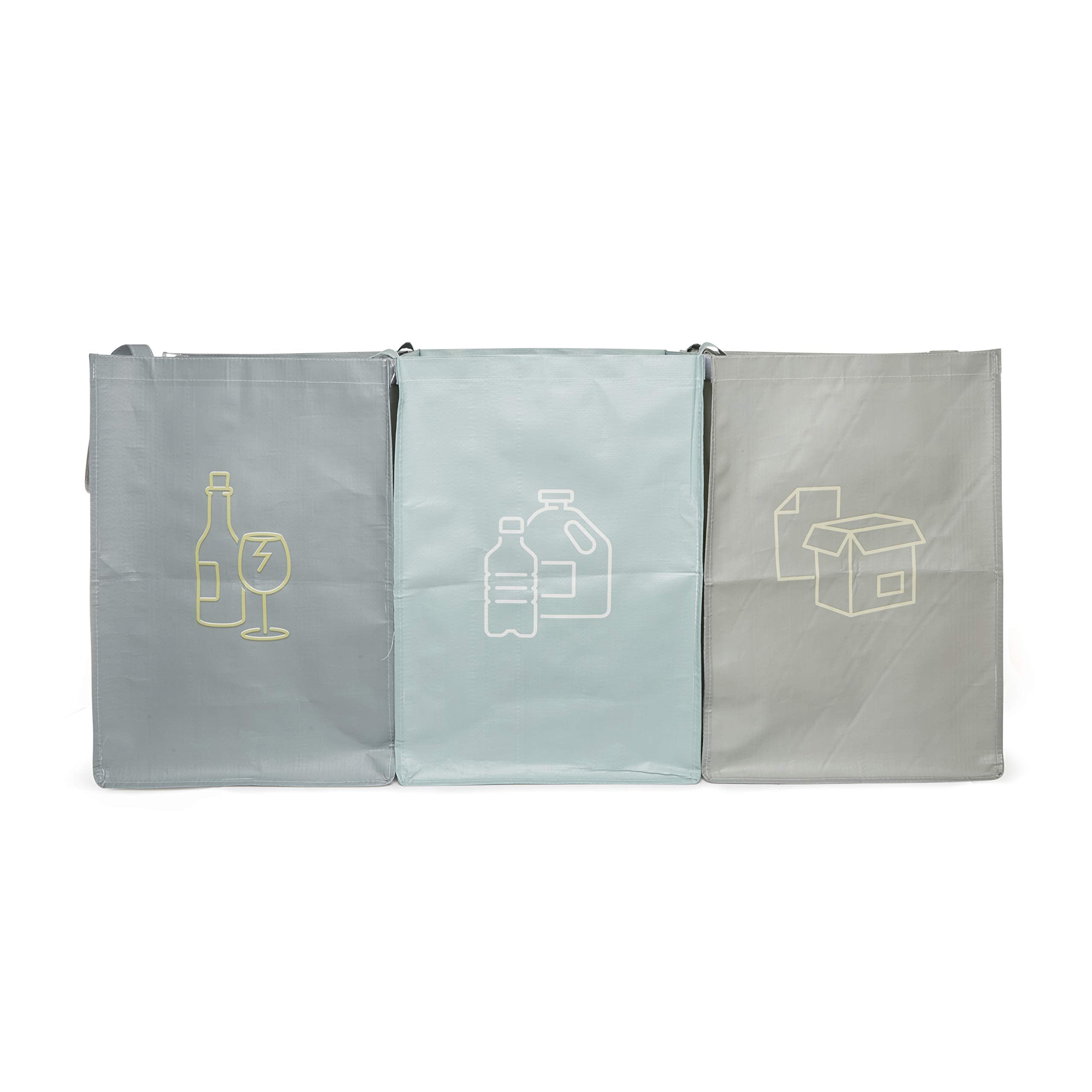 Kikkerland Recycling Stations Set Of 3 - Or111