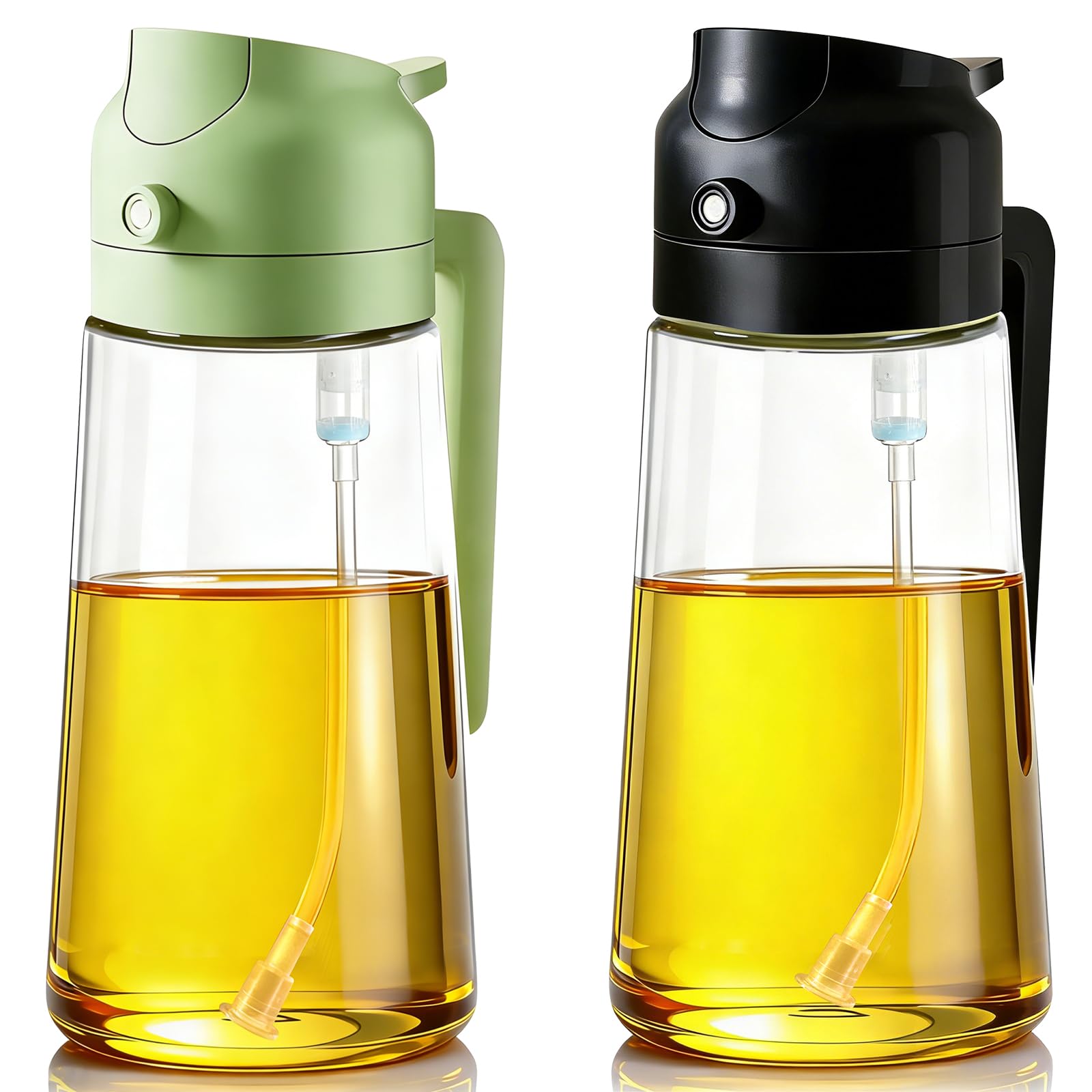 eutopic Oil Sprayer for Cooking, 2-in-1 Oil Mister & Dispenser Bottle for Air Fryer, Salad, BBQ, Kitchen Gadgets Accessories, 2 