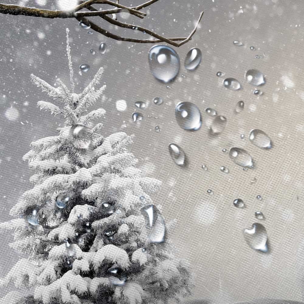 Veigike Christmas Snowman Shower Curtain, Grey Winter Snowflake Holiday Xmas Fabric Shower Curtains Set For Bathroom, Cute Gray