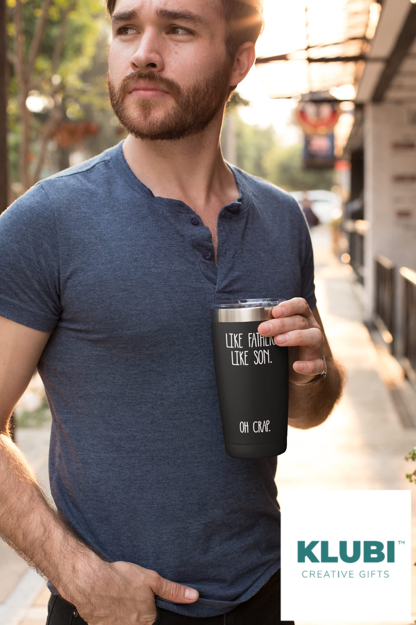 Klubi Dad Gifts From Son - Like Father Like Son Fathers Day Gift From Son Funny Dad Birthday Gifts From Son 20 Ounce Dad Tumbler