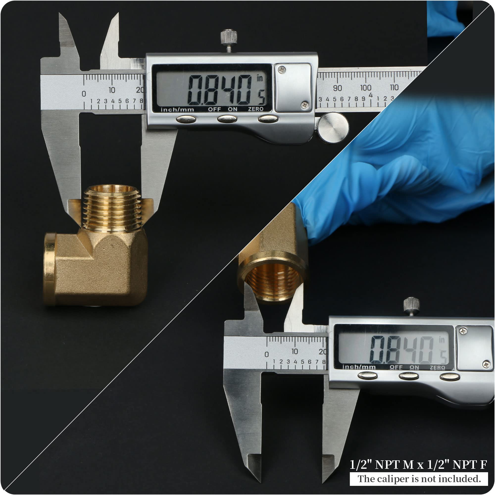 Us Solid 2Pcs 90 Degree Barstock Street Elbow Brass Pipe Fitting 12 Npt Male Pipe To 12 Npt Female