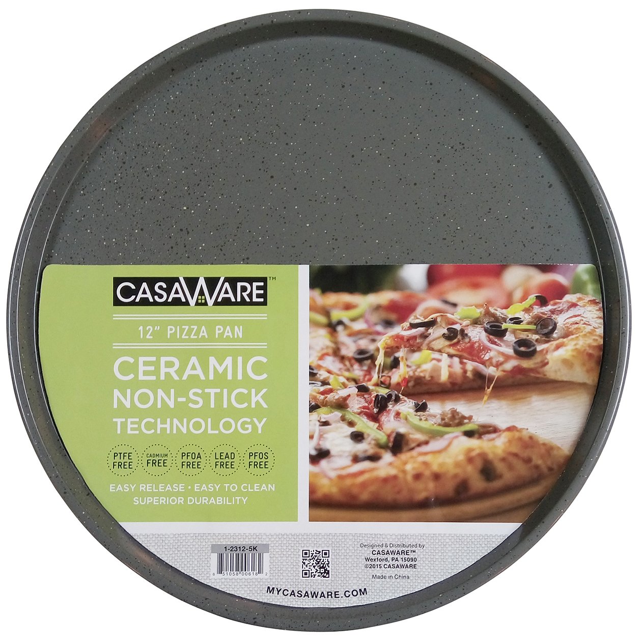 Casaware Pizza/Baking Pan 12-Inch (Silver Granite)