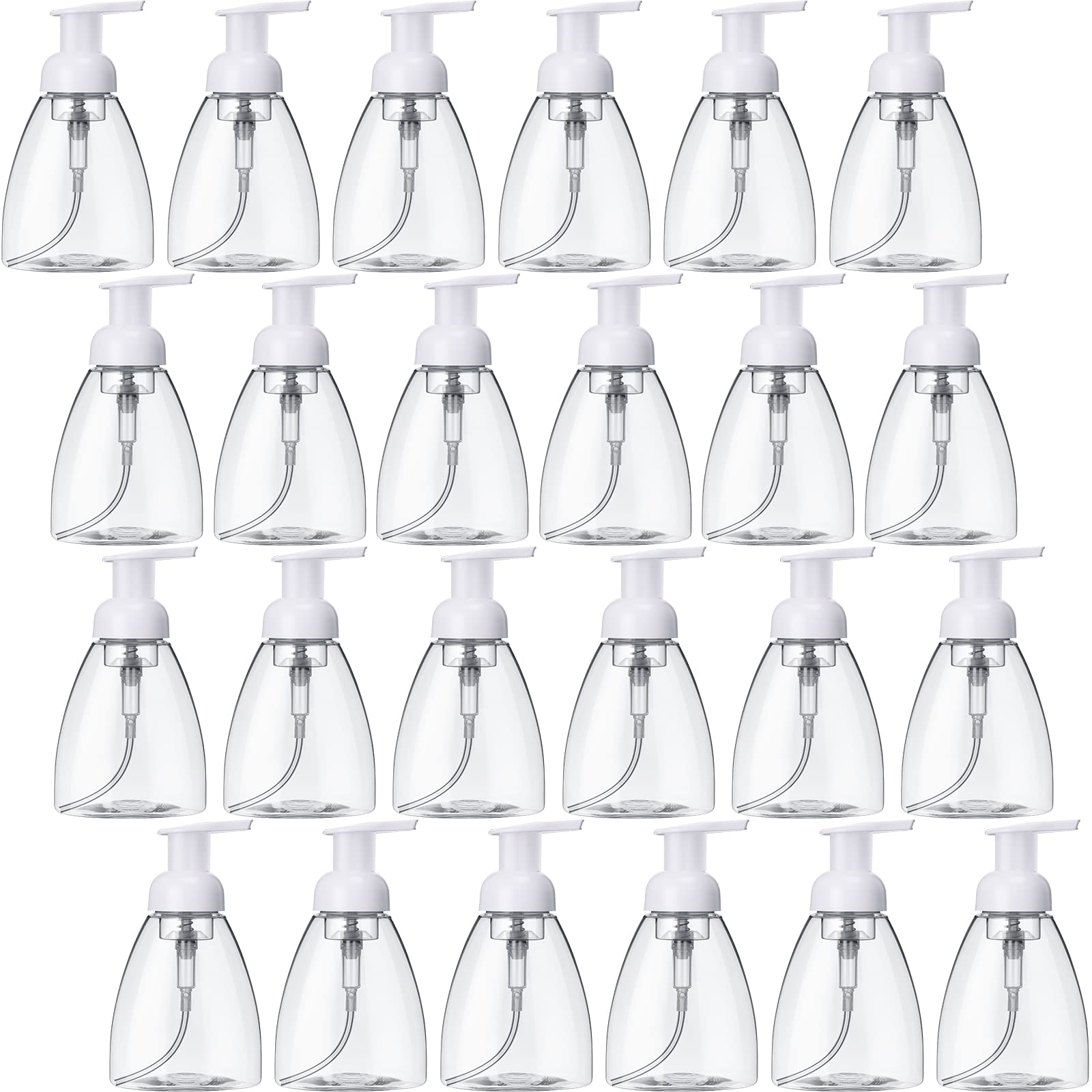 24 Pcs Foaming Pump Bottle Foaming Soap Dispensers Pump Bottles Hand Soap Pump Foam Dispenser Bottle Plastic Press Bottles Empty