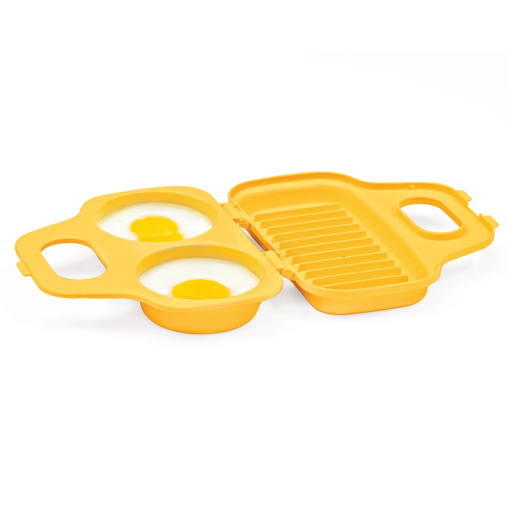 Progressive International Prep Solutions Microwave Egg Poacher, Yellow Easy-To-Use, Low-Calorie Breakfasts, Lunches And Dinner,