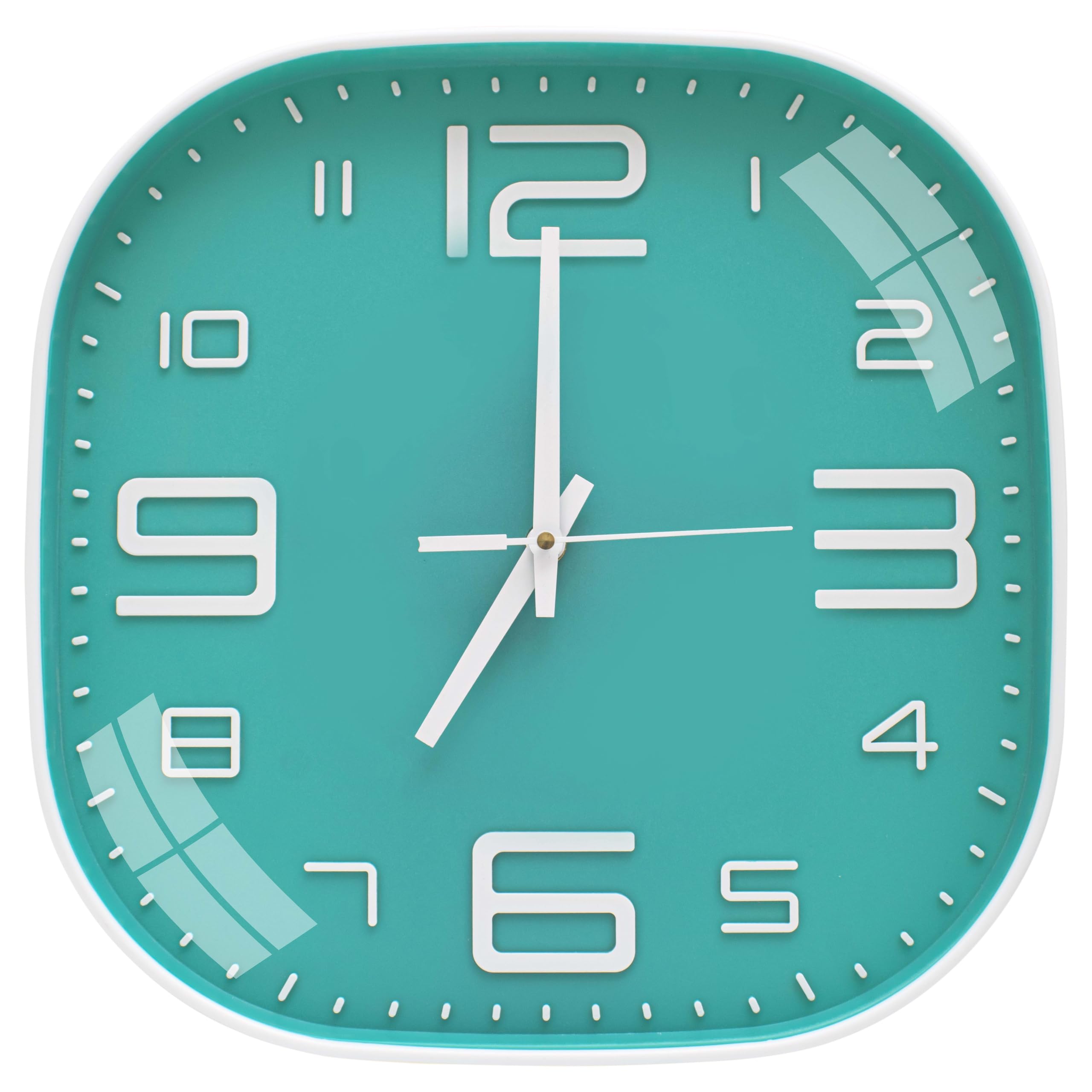 Tekcool Plastic Analogue Wall Clock 12 Silent Quartz Decorative Latest Wall Clock Non-Ticking Classic Clock Batery Operated Roun