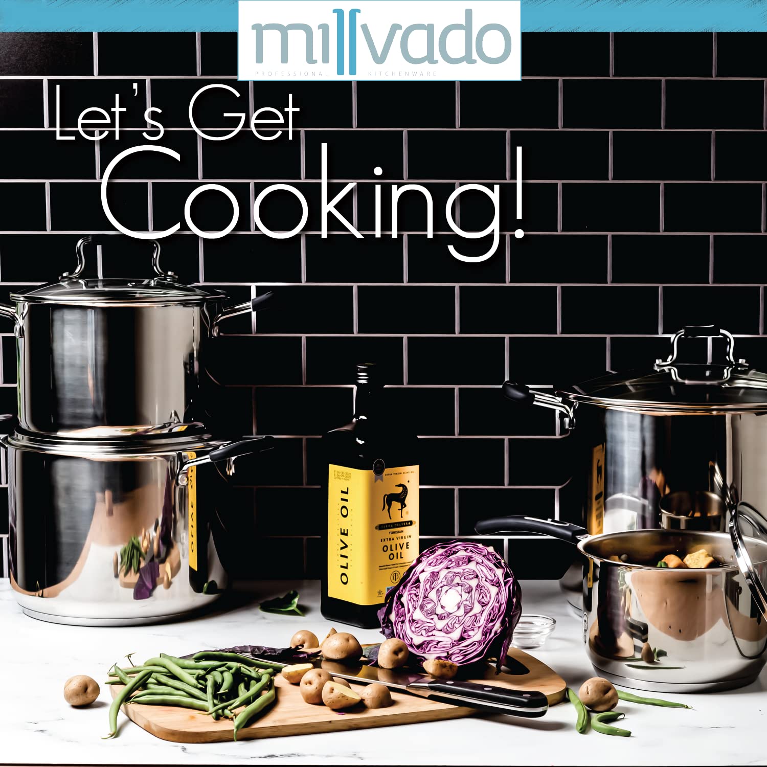 Millvado Sauce Pan, Stainless Steel 1.7 Quart Sauce Pan With Clear Glass Lid And Permanent Measurement Markings, Small Boiling P