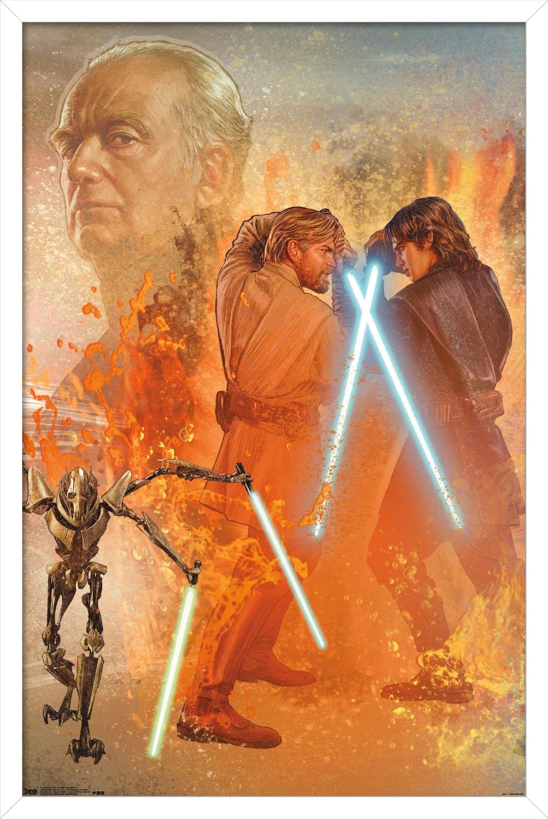 Trends International Star Wars: Revenge Of The Sith - Celebration Mural Wall Poster, 22.375'' X 34'', White Framed Version