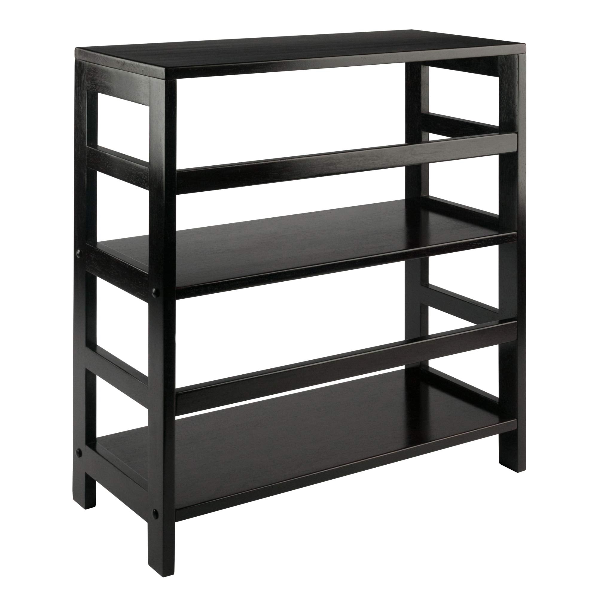 Winsome Wood Leo Model Name Shelving, Small And Large, Espresso