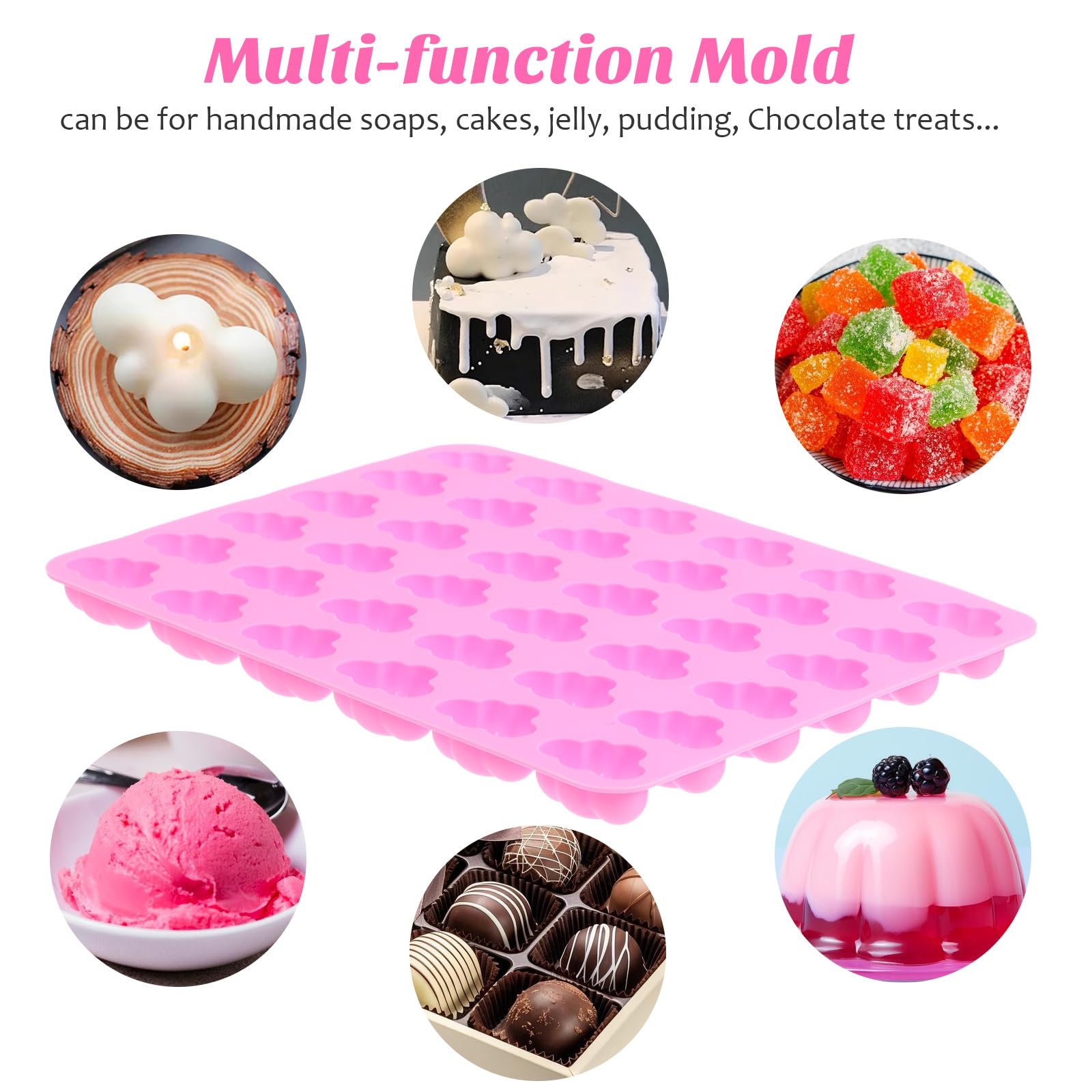 Upkoch Cloud Silicone Mold Ice Cube Mold Cookie Stencils Silicone Cookie Mold Candle Wax Molds Gum Paste Molds Diy Chocolate Reu