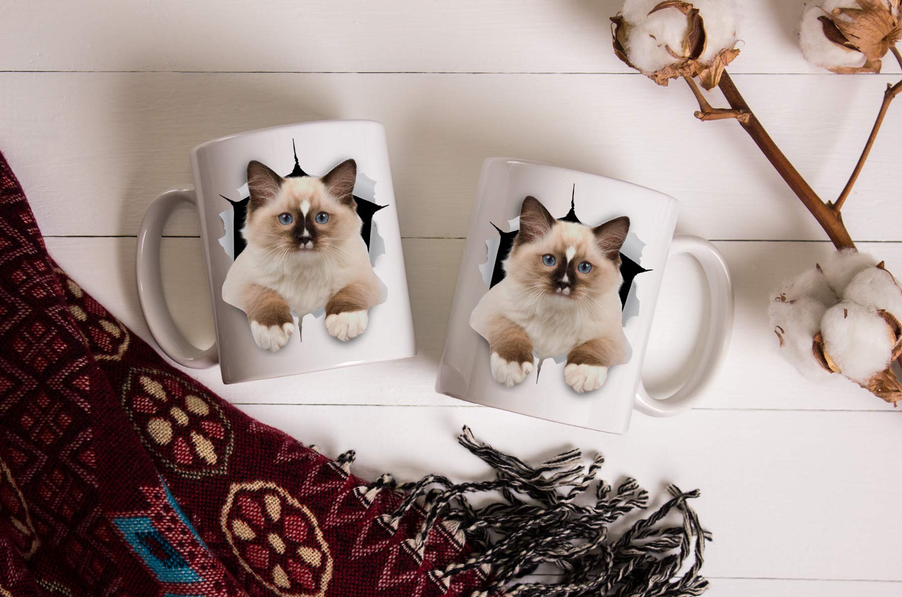 Funny Ragdoll Cat Coffee Mug - Ceramic Funny Coffee Mug - Perfect Cat Lover Gift - Cute Novelty Coffee Mug Present - Great Birth