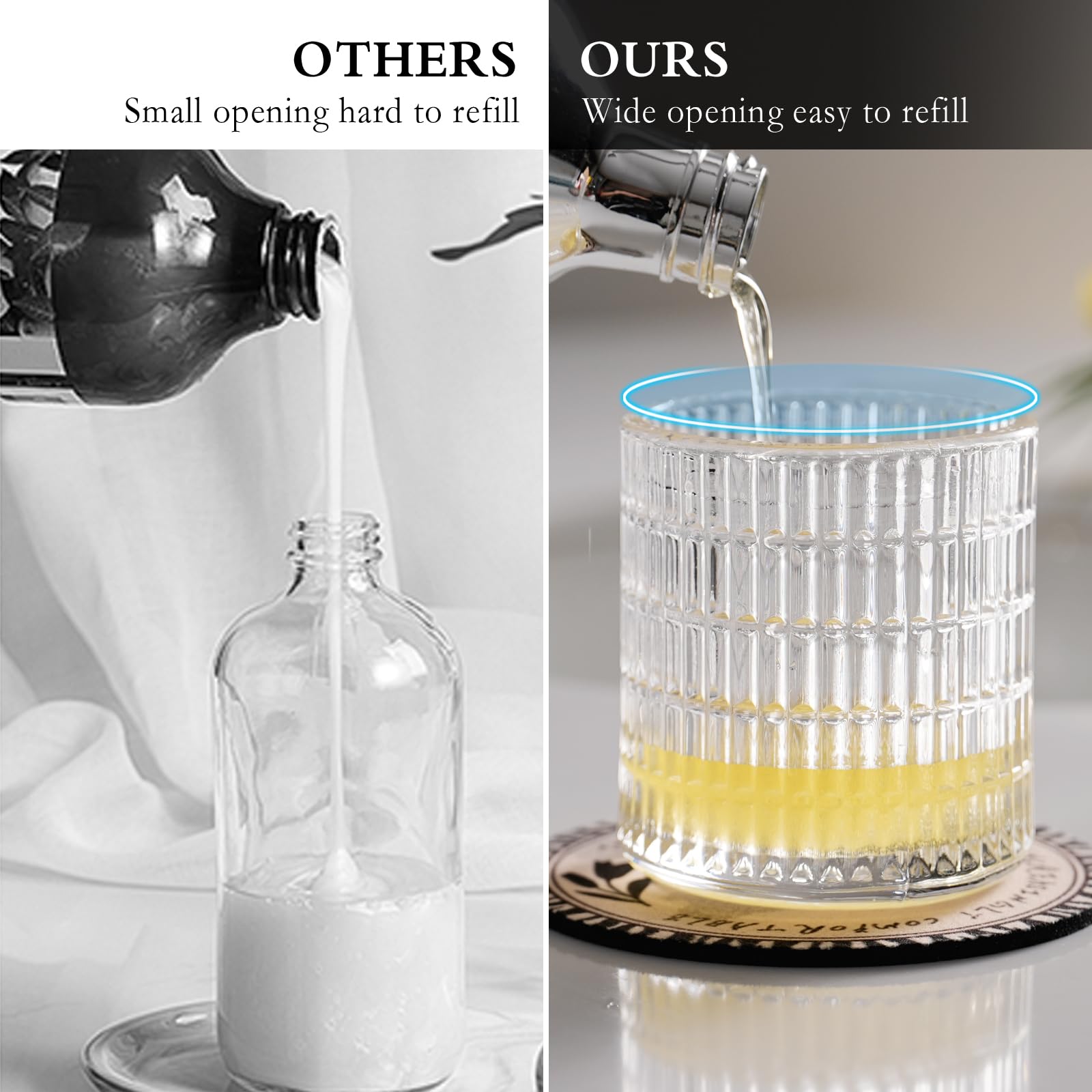 Cicufy Foaming Hand Soap Dispenser, Glass Foam Soap Dispenser Or Lotion Dispenser For Kitchen & Bathroom Refillable Liquid Soap