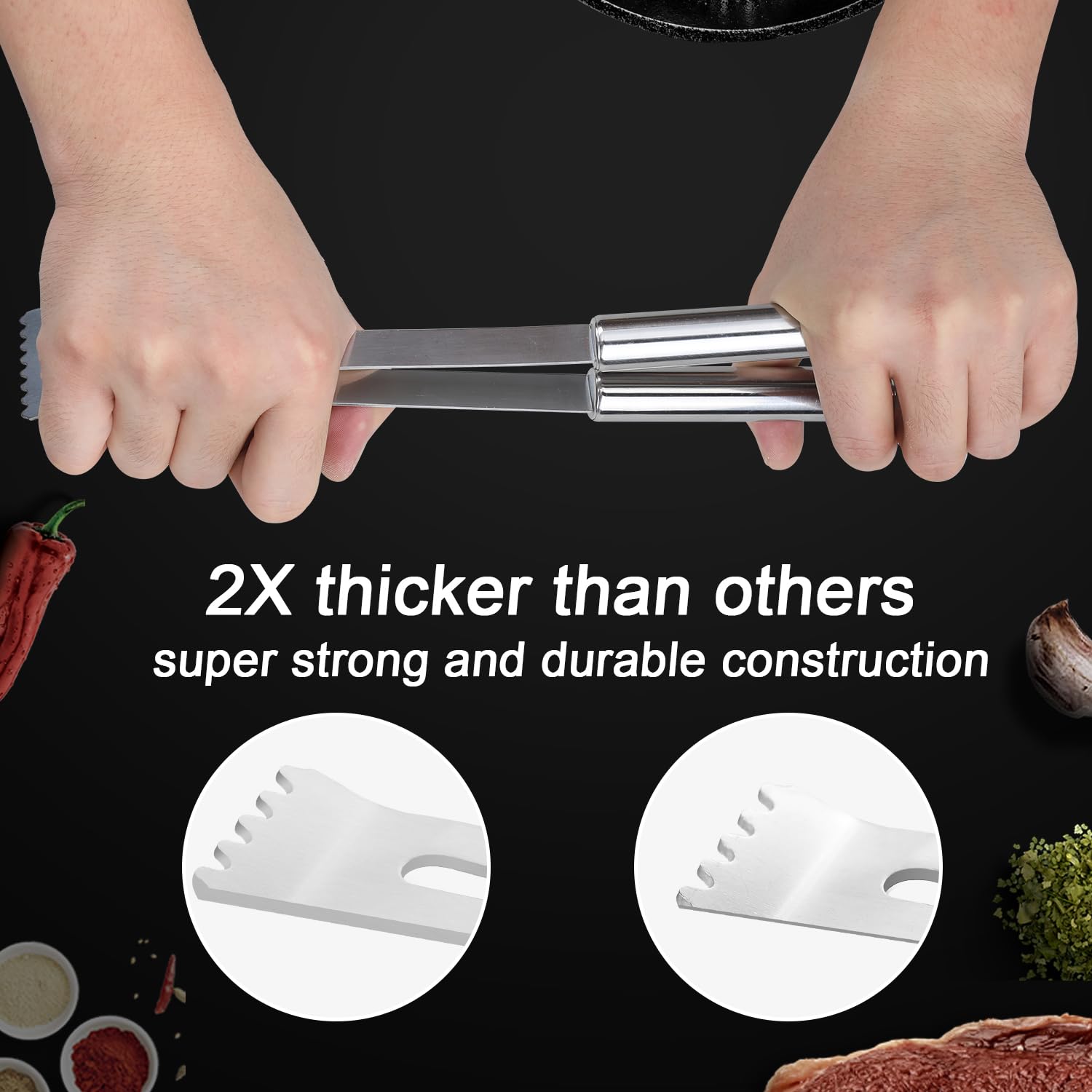 Anpro Grill Kit  Grill Set  Grilling Utensil Set  Grilling Accessories  BBQ Accessories  BBQ Kit  BBQ Grill Tools Smoker  Camping  Kitchen  Stainless Steel  21 Pcs Grilling Gifts for Fathers Day