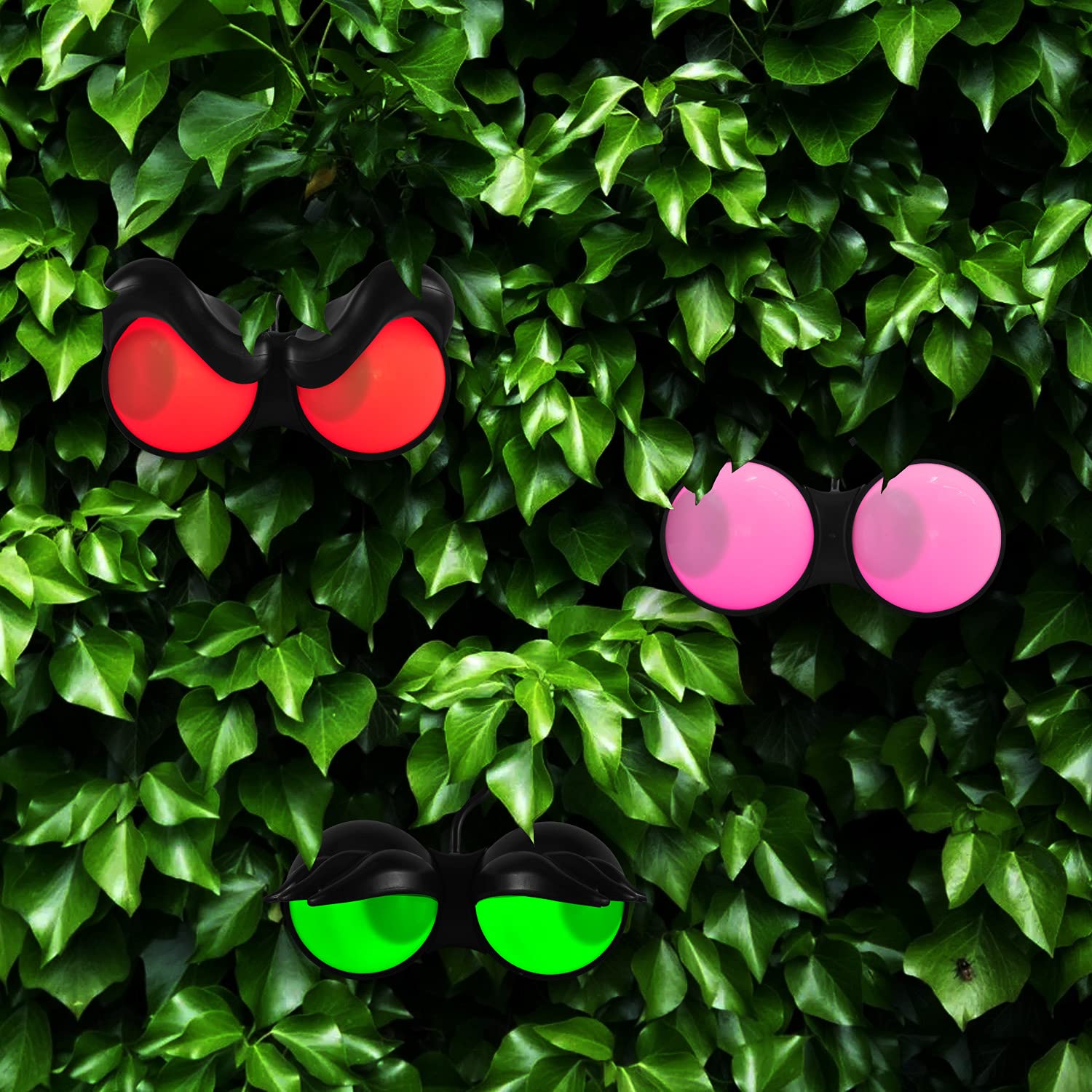 Joiedomi 3 Pack Halloween Decorations - Indoor/Outdoor Halloween Lights with Timer - Flashing Eyes Decor for Yard, Lawn, Garden