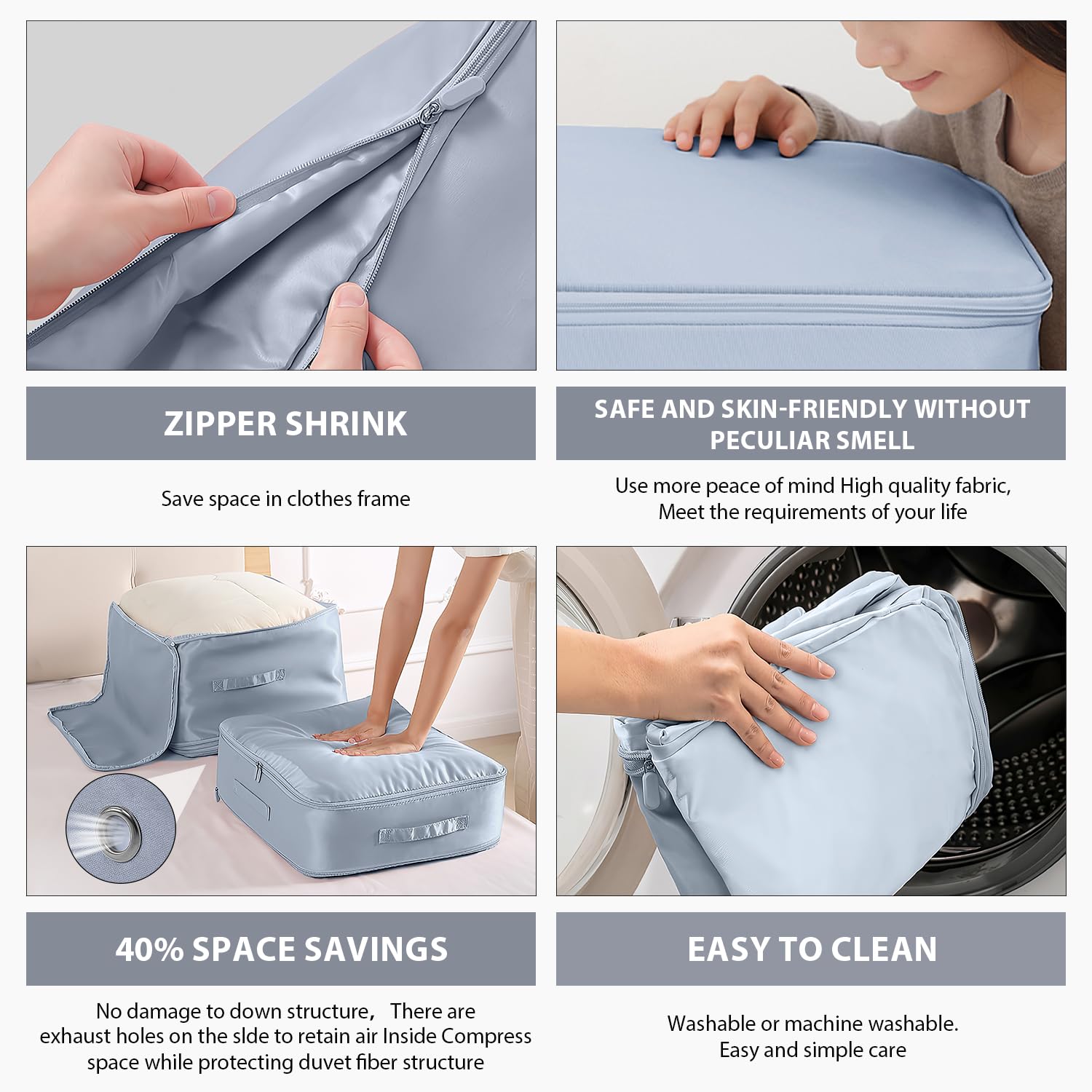 Ultra Space Saving Self Compression Organizer,Storage Bags,Heavy Duty Moving Bags,Storage Tote For Space Saving, Self Compressio