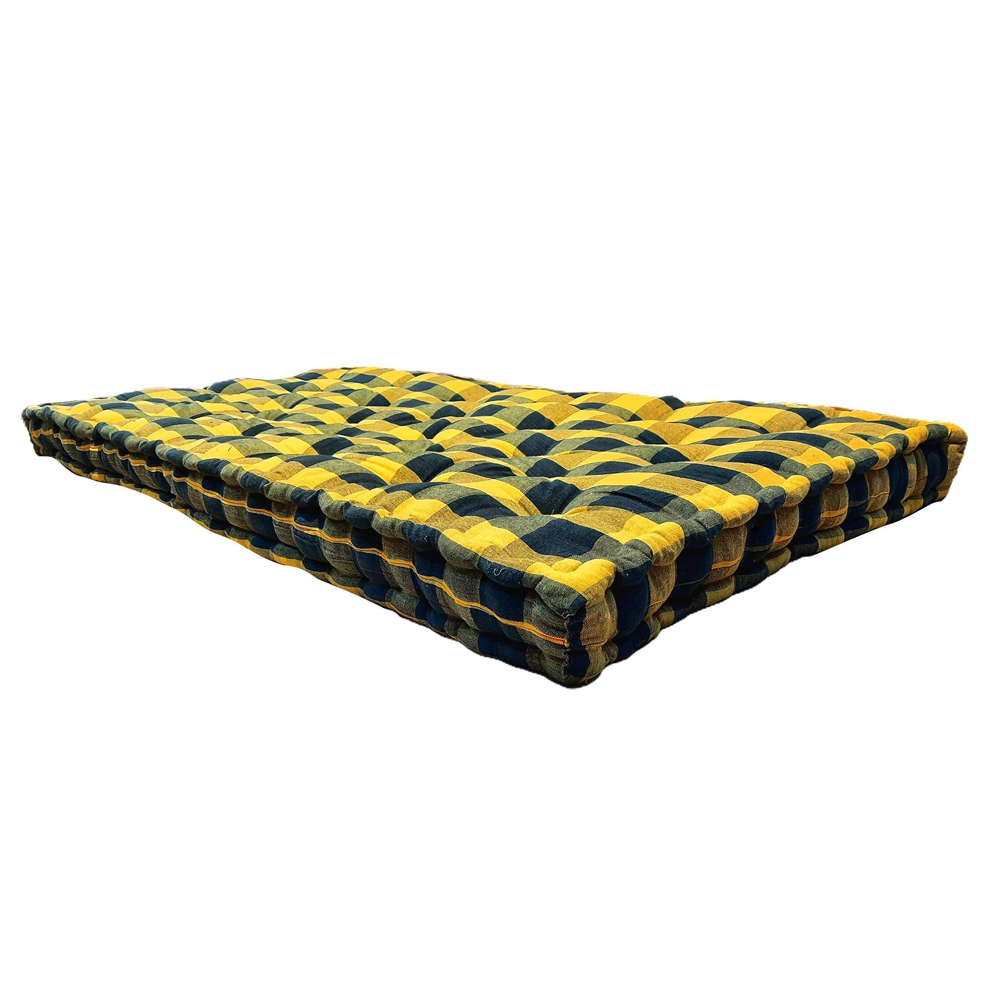 Deevine Craft 4inch Soft Single Size Cotton Quilt Box Mattress (72X30X6_Cotton)
