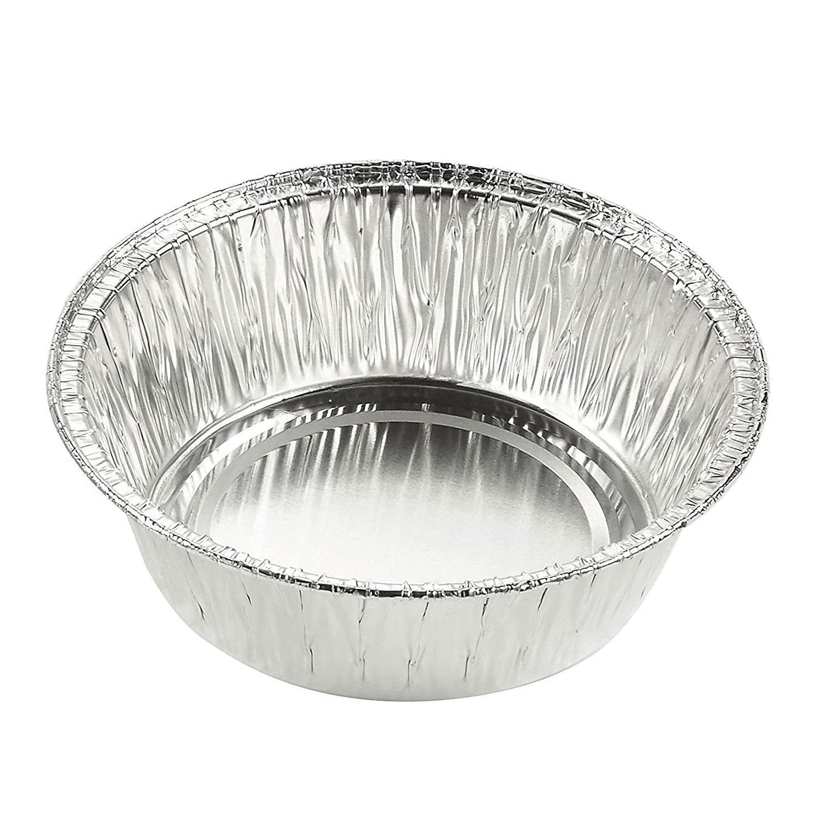 Juvale 100 Pack Mini Individual Pot Pie Pans, Round Disposable Aluminum Tins For Small Business, Catering, Baking, And Cafes (5