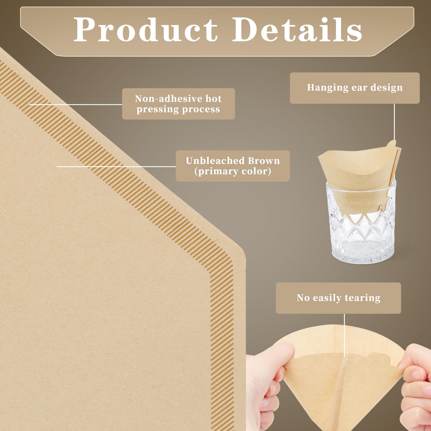 Weenkilly #2 Cone Coffee Filters,400 Count Premium Coffee Filter,2-6 Cup,Disposable Coffee Filters For Drip Coffee Makers And Po