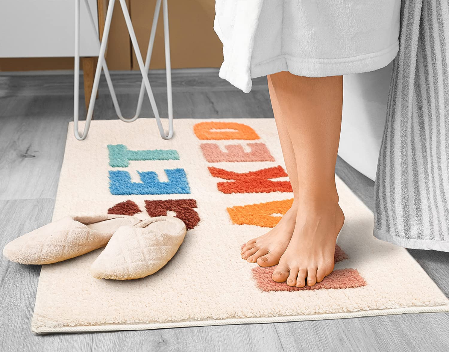 Uioiu Get Naked Cute Bathroom Rugs Pink Bath Mat For Bathroom Decor Funny, Non Slip Thick Microfiber Bath Rug Machine Washable 3