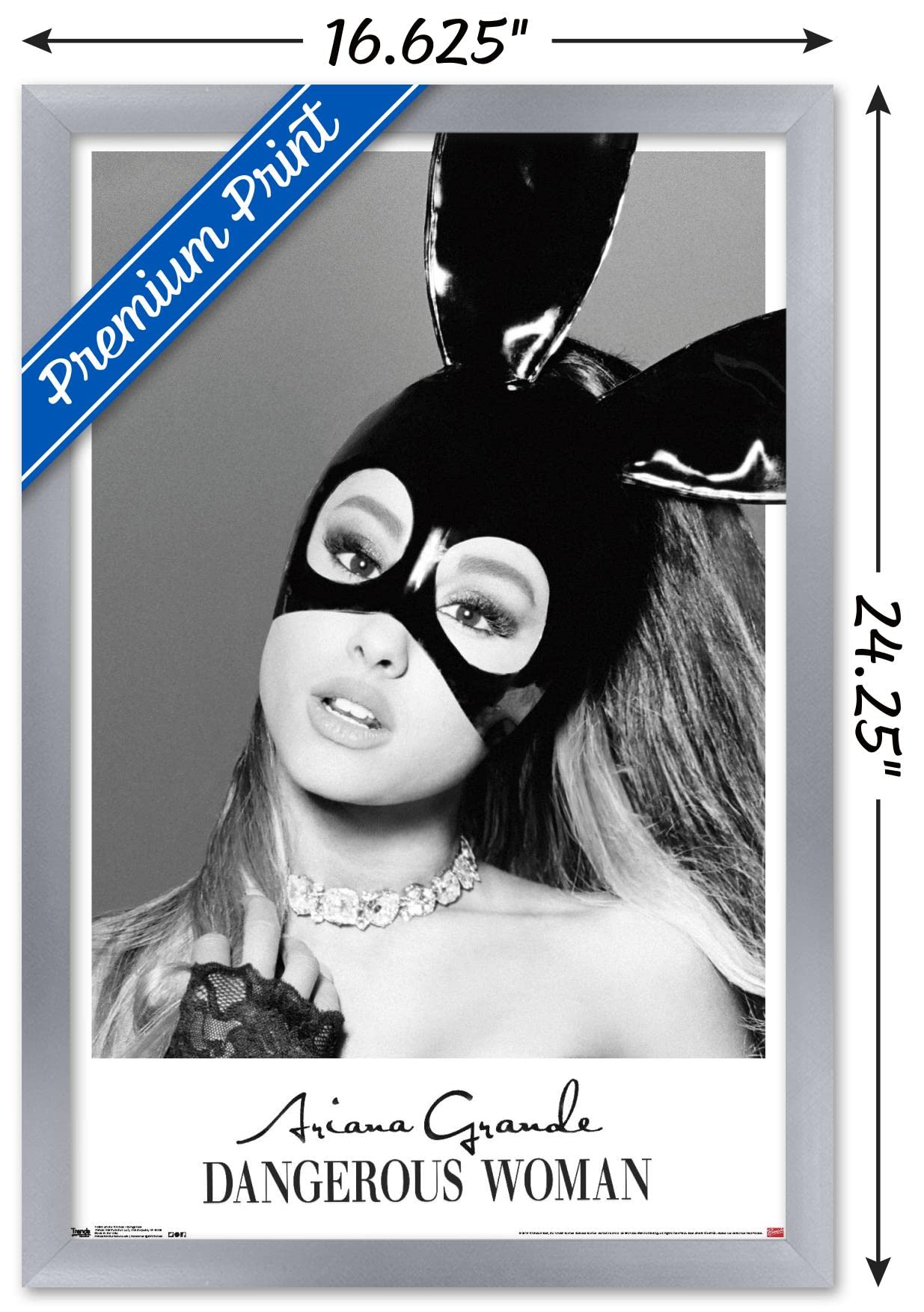 Trends International Ariana Grande - Dangerous Wall Poster, 14.725'' X 22.375'', Silver Framed Version