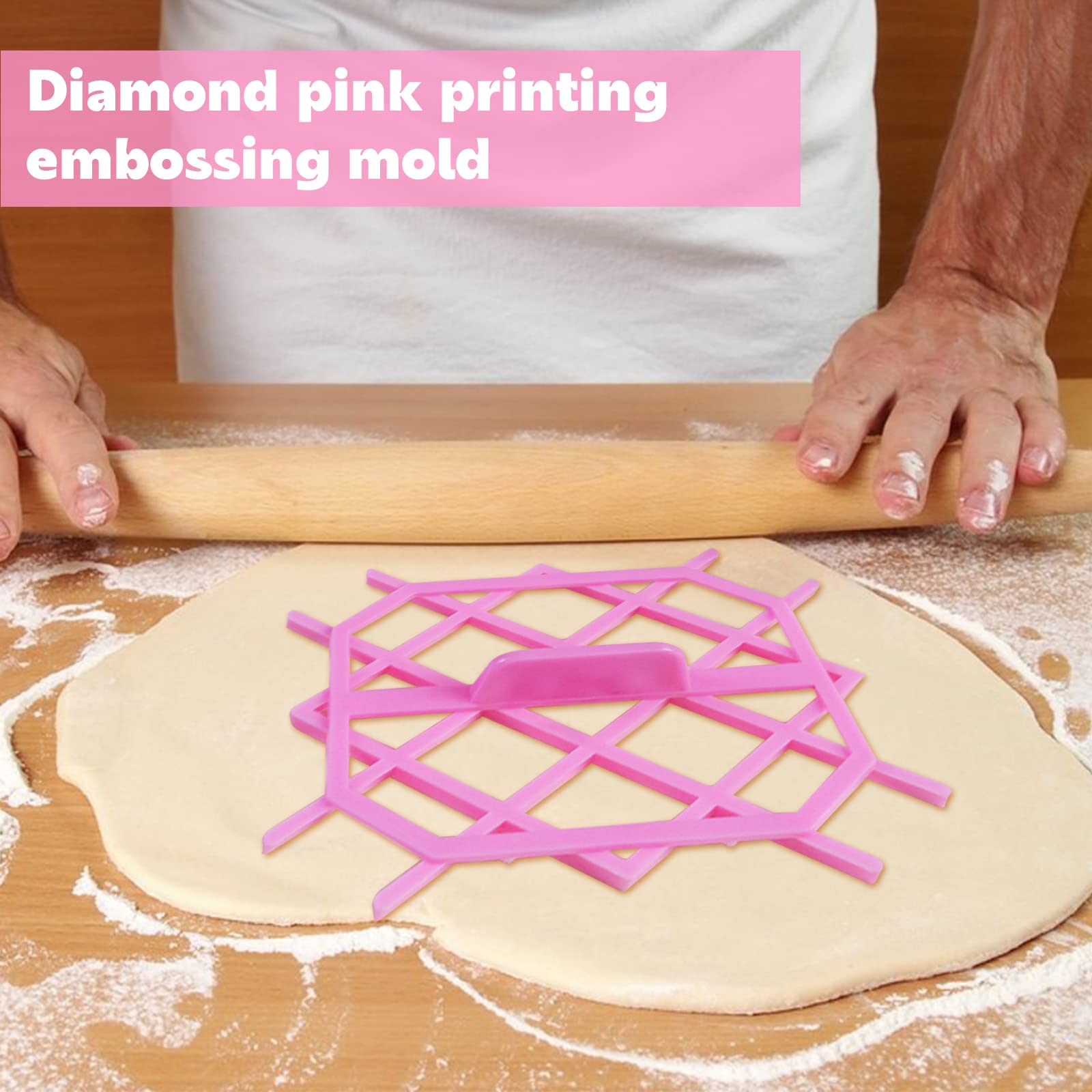 Rhombus Diamond Shape Fondant Cake Mould Fondant Tools Embosser Embossing Cutter Mold Stamp Tool Non-Stick Material Eco-Friendly