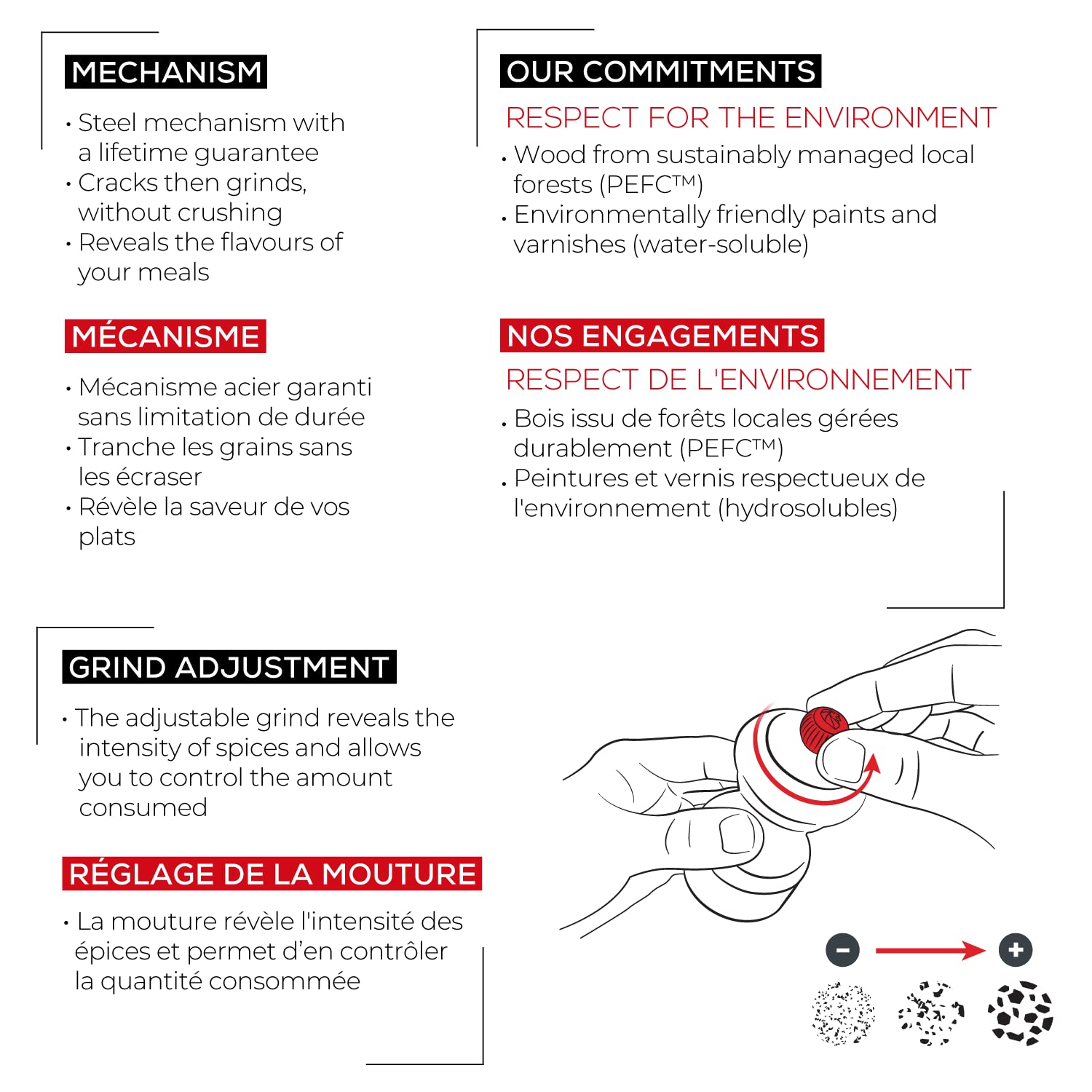 Peugeot Bistro Salt & Pepper Mill, 3,94In, Chocolate And Natural