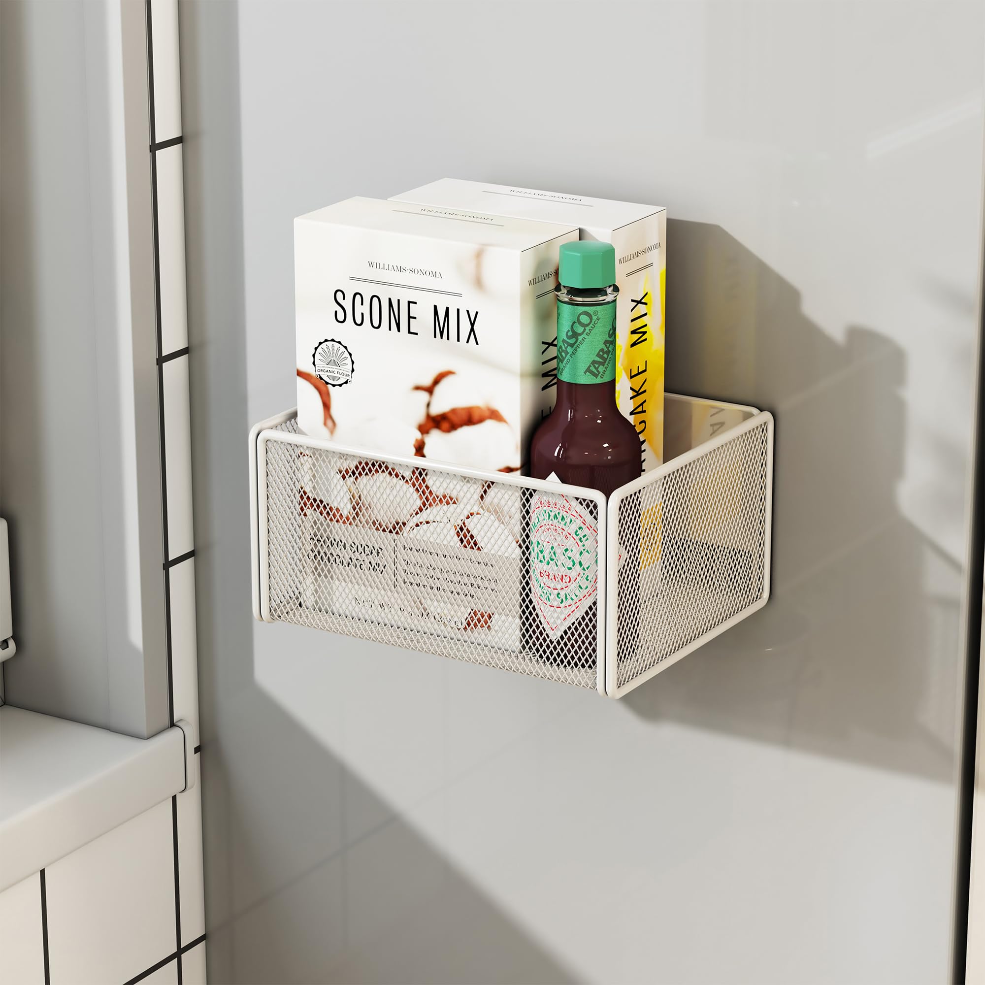 Lifefan Magnetic Basket Organizer Holder For Fridge Magnetic Storage Bin Box Containers For Refrigerator Whiteboard Classroom (S