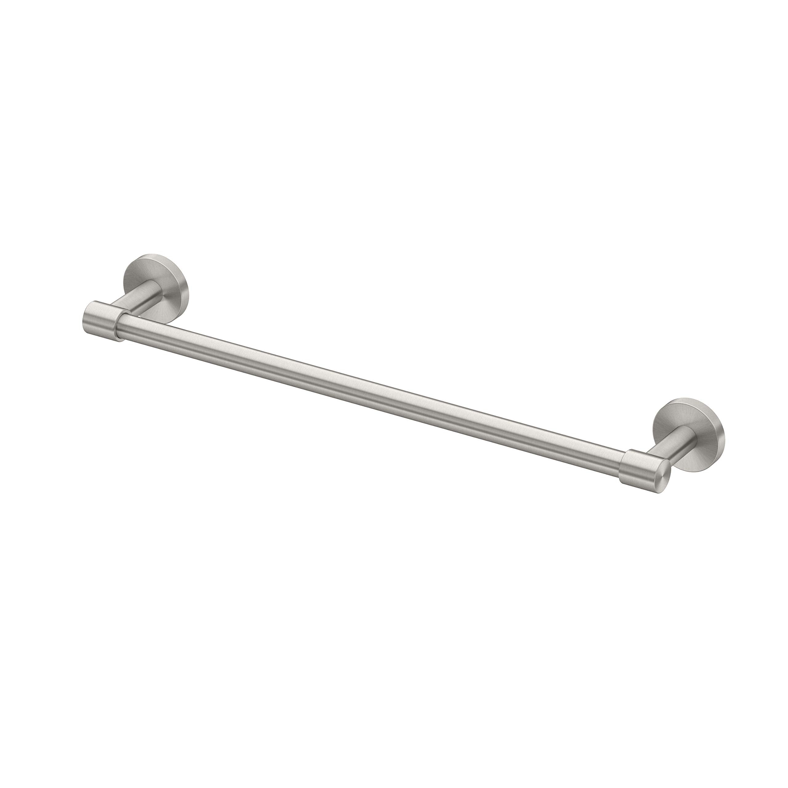 Gatco 4671 Reveal 18'' Towel Bar, Satin Nickel | Wall Mount Towel Holder For Bathroom, Total Length 20.13''