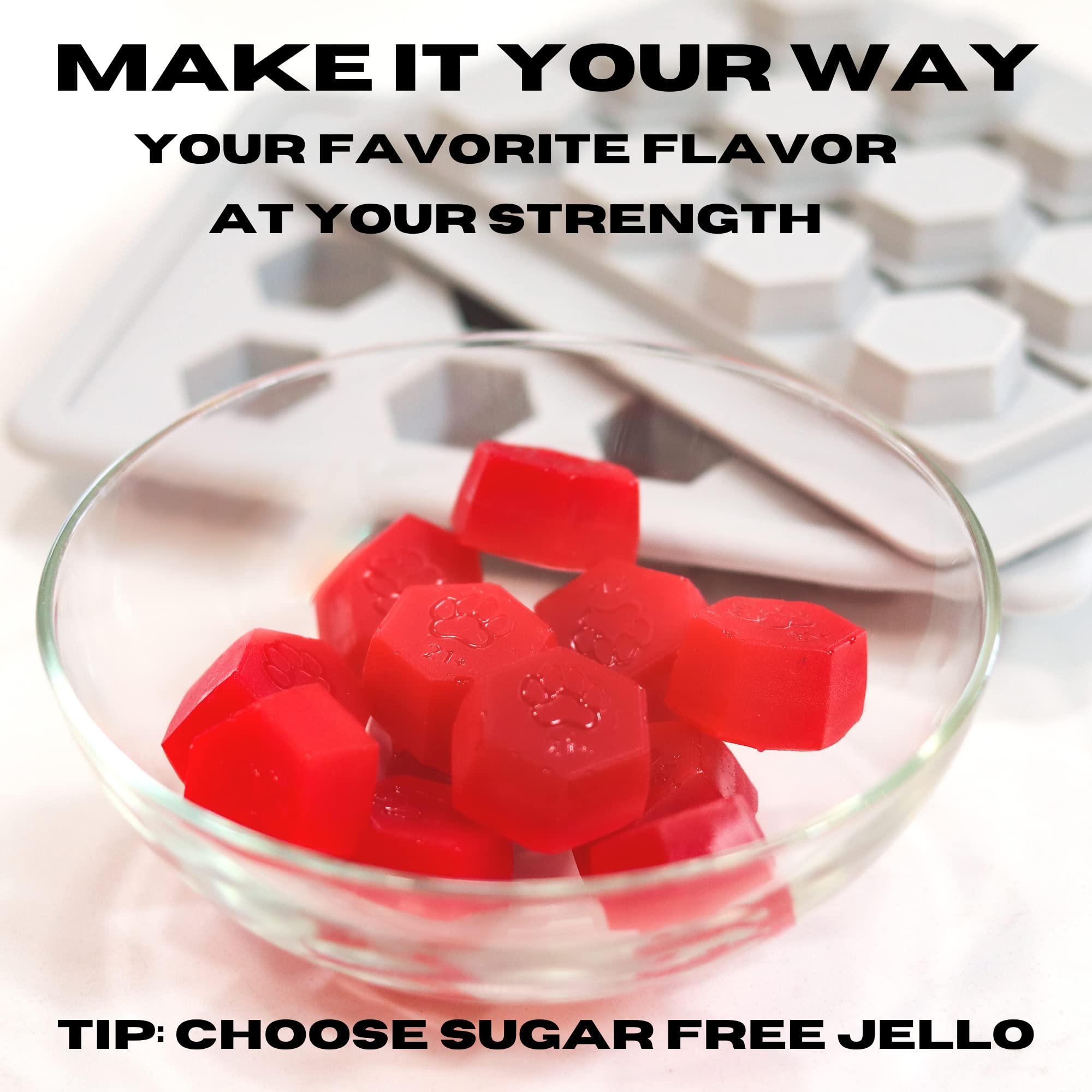 Gummy Molds For Edibles, Gummy Trays Perfect For Making Hard Candy, Chocolate, Diy Gelatin, Large Non Stick 10Ml Silicone, Gummi