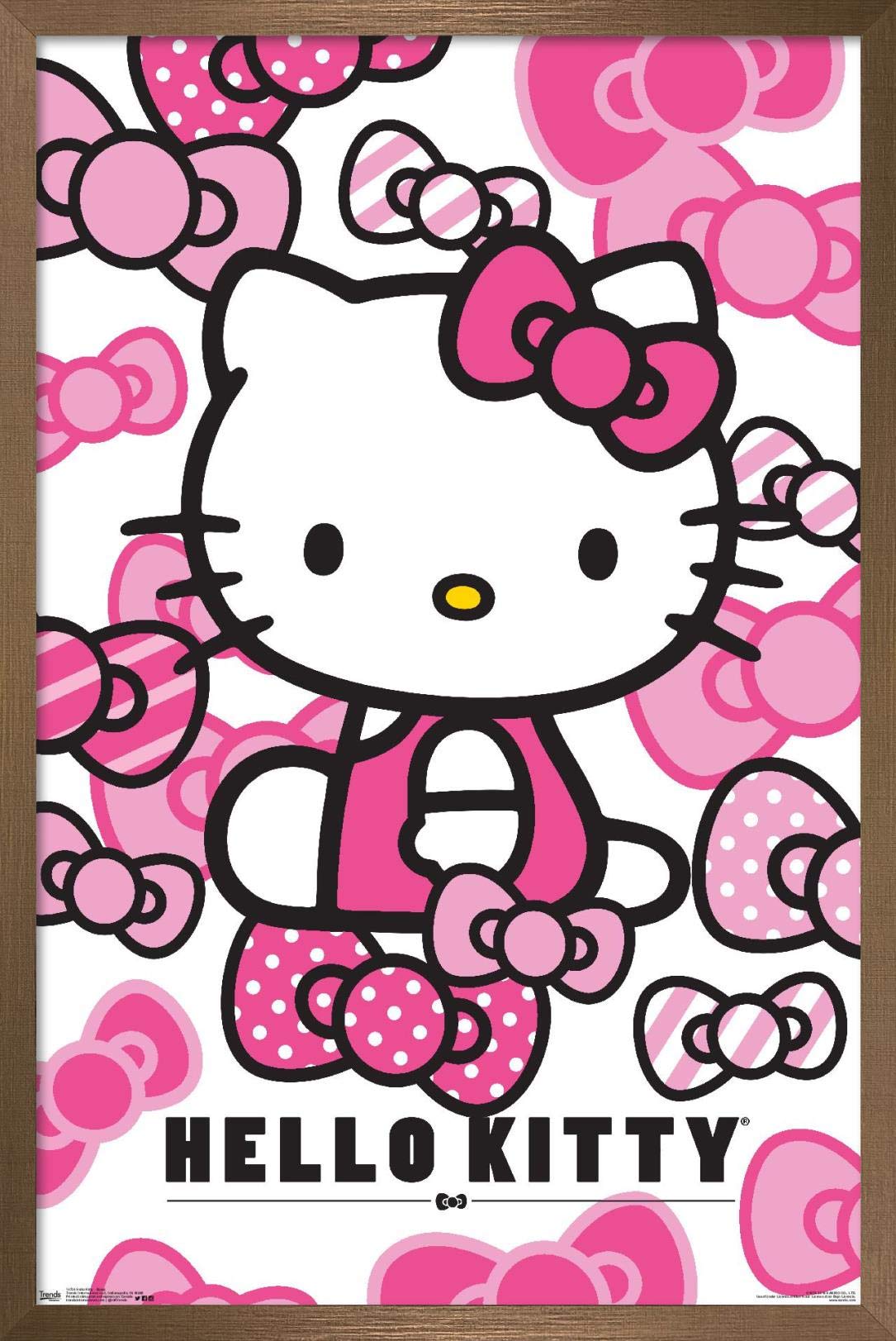 Trends International Hello Kitty - Bows Wall Poster, 14.725'' X 22.375'', Bronze Framed Version