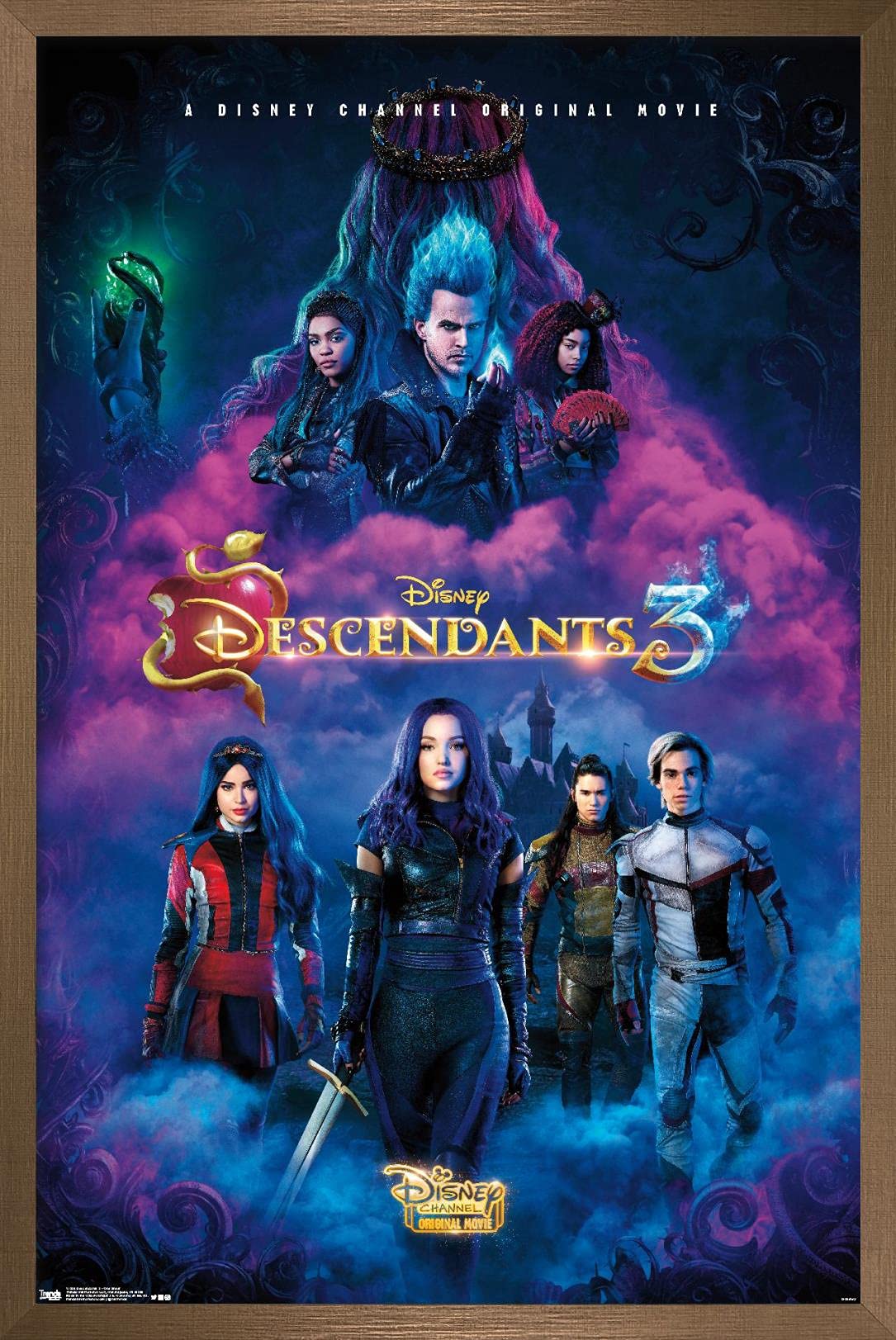 Trends International Disney Descendants 3 - One Sheet Wall Poster, 22.375'' X 34'', Bronze Framed Version