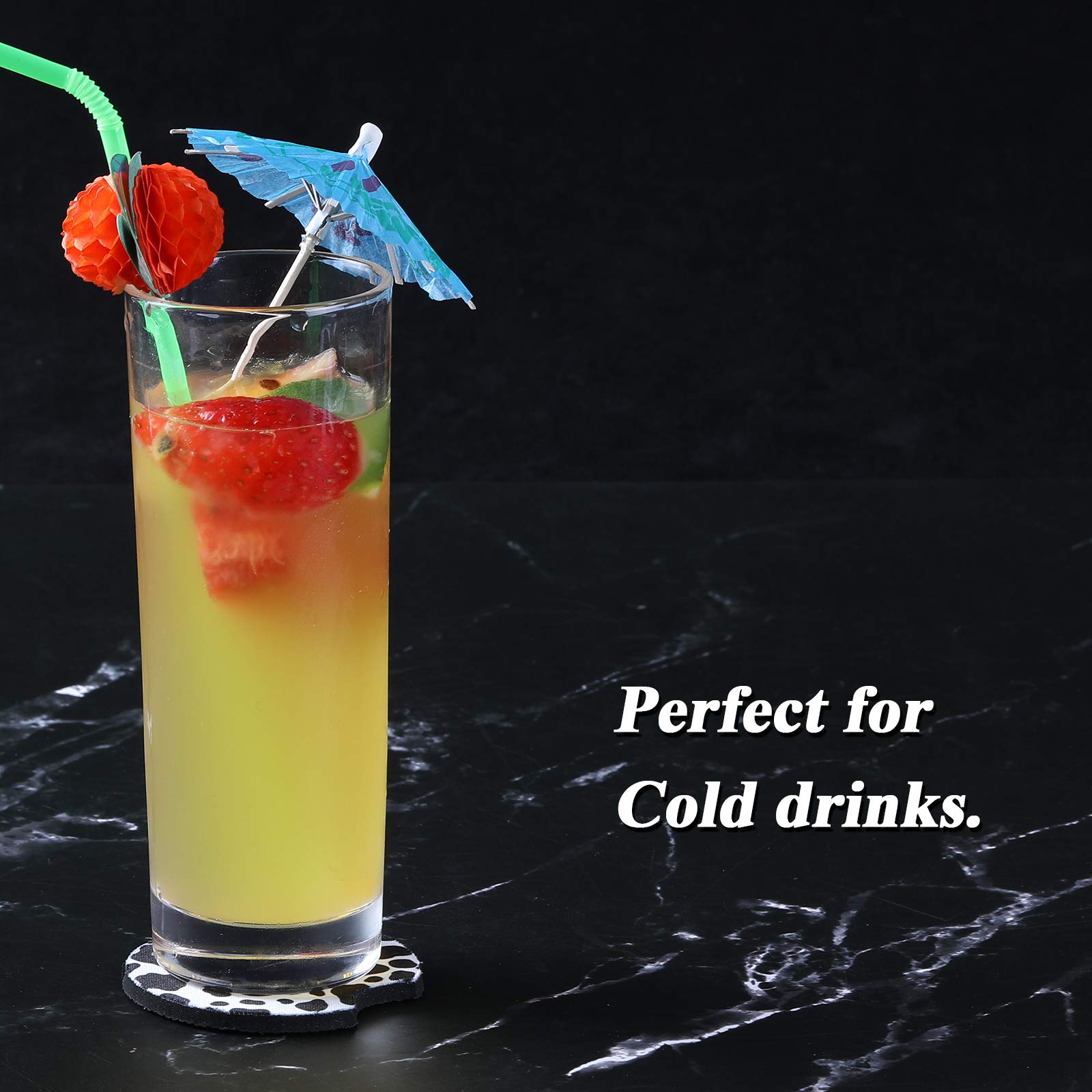 4 Pack Car Coasters  2.75inch Cow Print Car Cup Holder Coasters for Car  Neoprene Cup Pad Mat Car Coasters for Cup Holders for Women