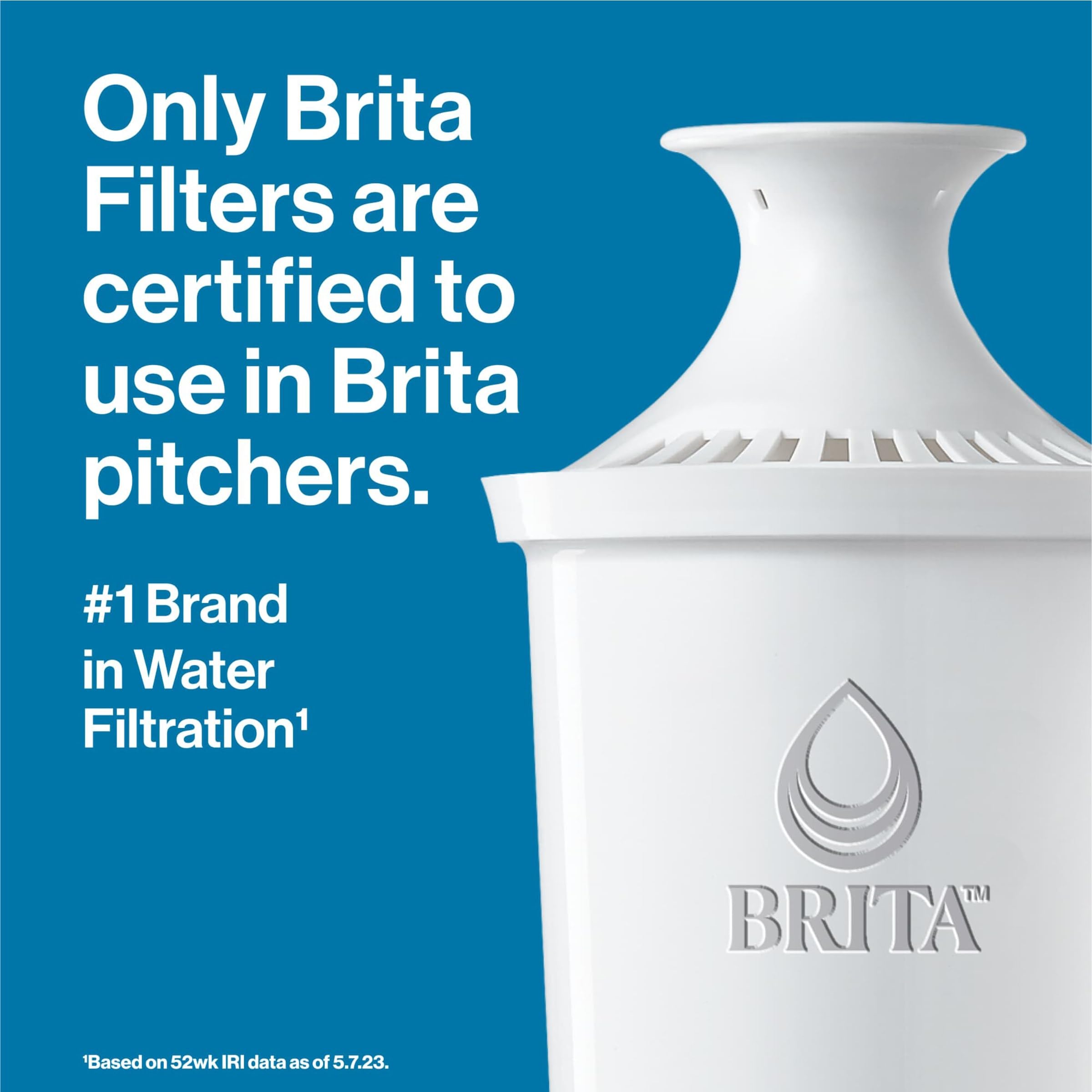 Brita Large Water Filter Pitcher For Tap And Drinking Water With Smartlight Filter Change Indicator, Includes 1 Standard Filter,