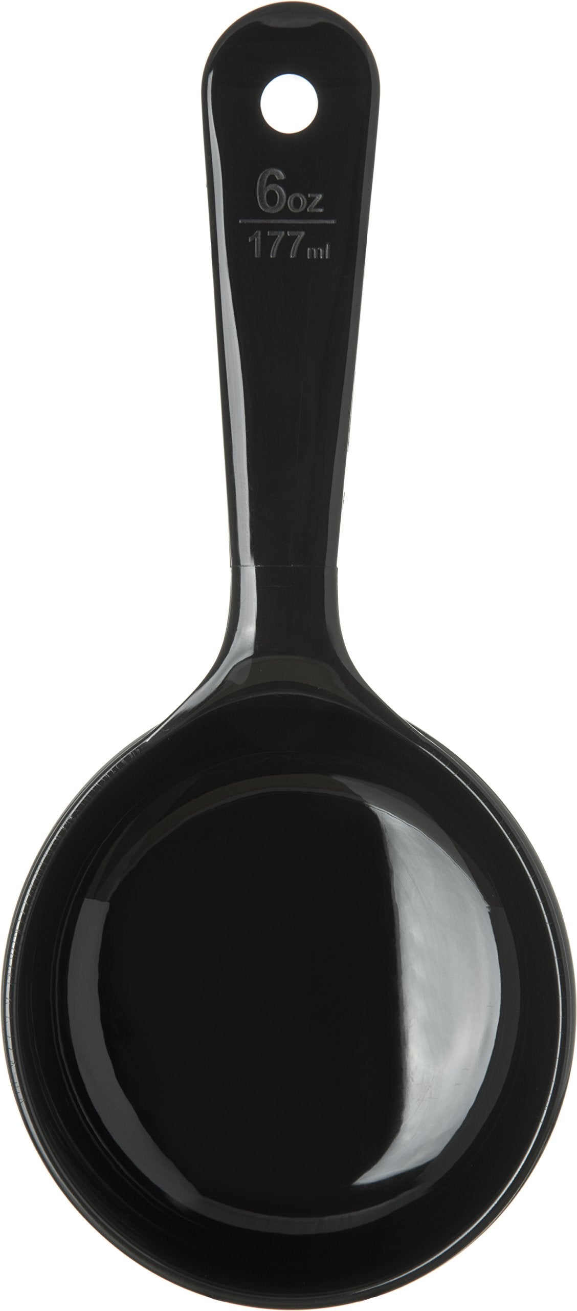 Carlisle Foodservice Products 493003 Measure Miser Solid Short Handle Measuring Spoon, 6 Ounces, Black (Pack Of 12)