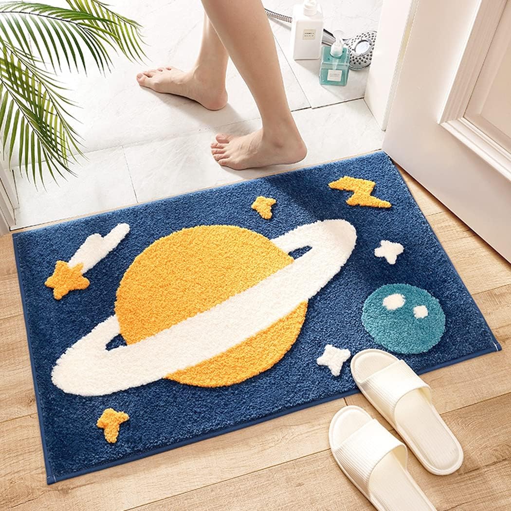 Roseate Space Super Soft (50X80 Cm) Microfiber 2000 Gsm Bath Mat Super Absorbent Anti-Skid Door Mats For Home/Bathroom/Bedroom/K