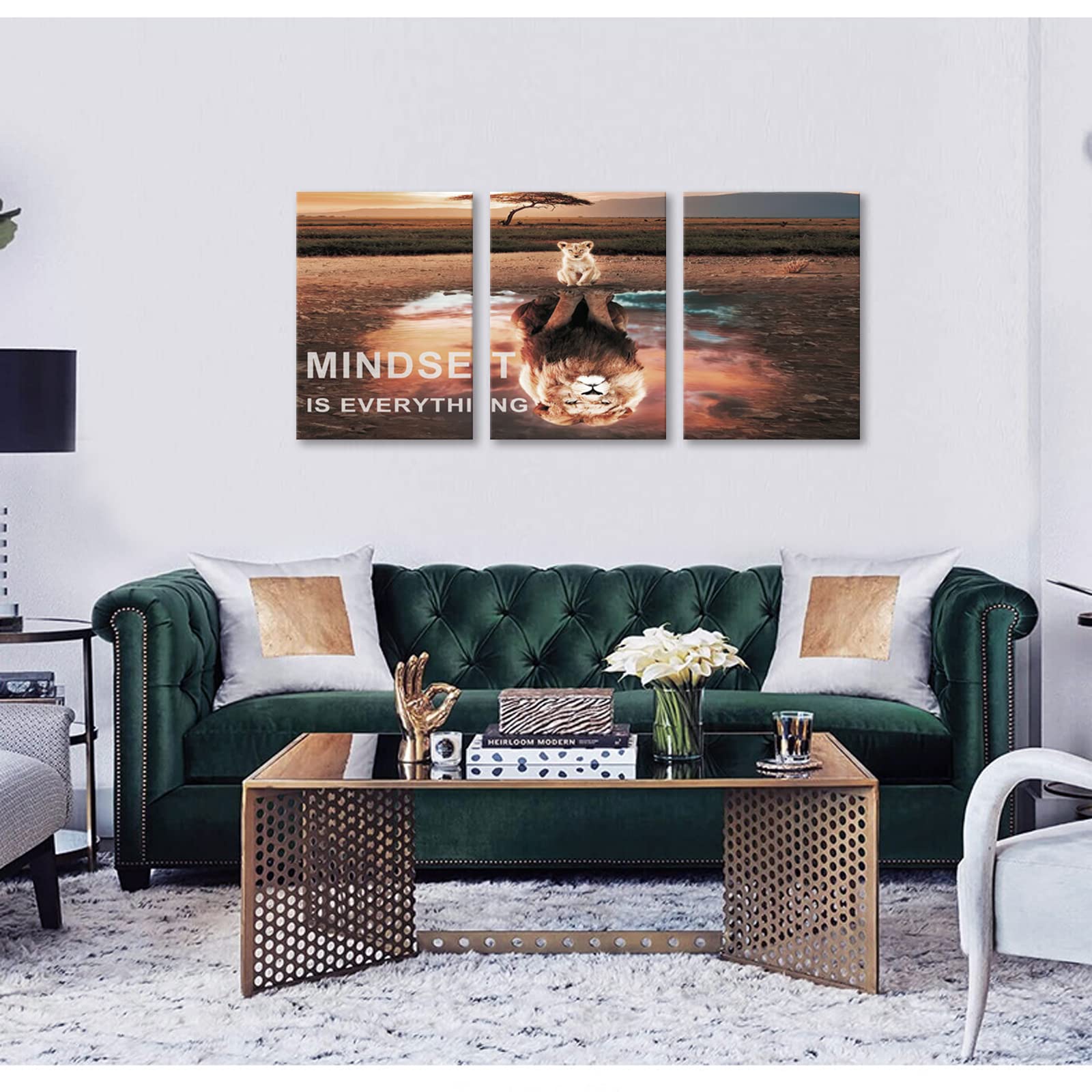 KAWAHONE Inspiration Quotes Wall Art, Motivational Determination Patience Persistence Poster Positive Affirmations Wall Hanging