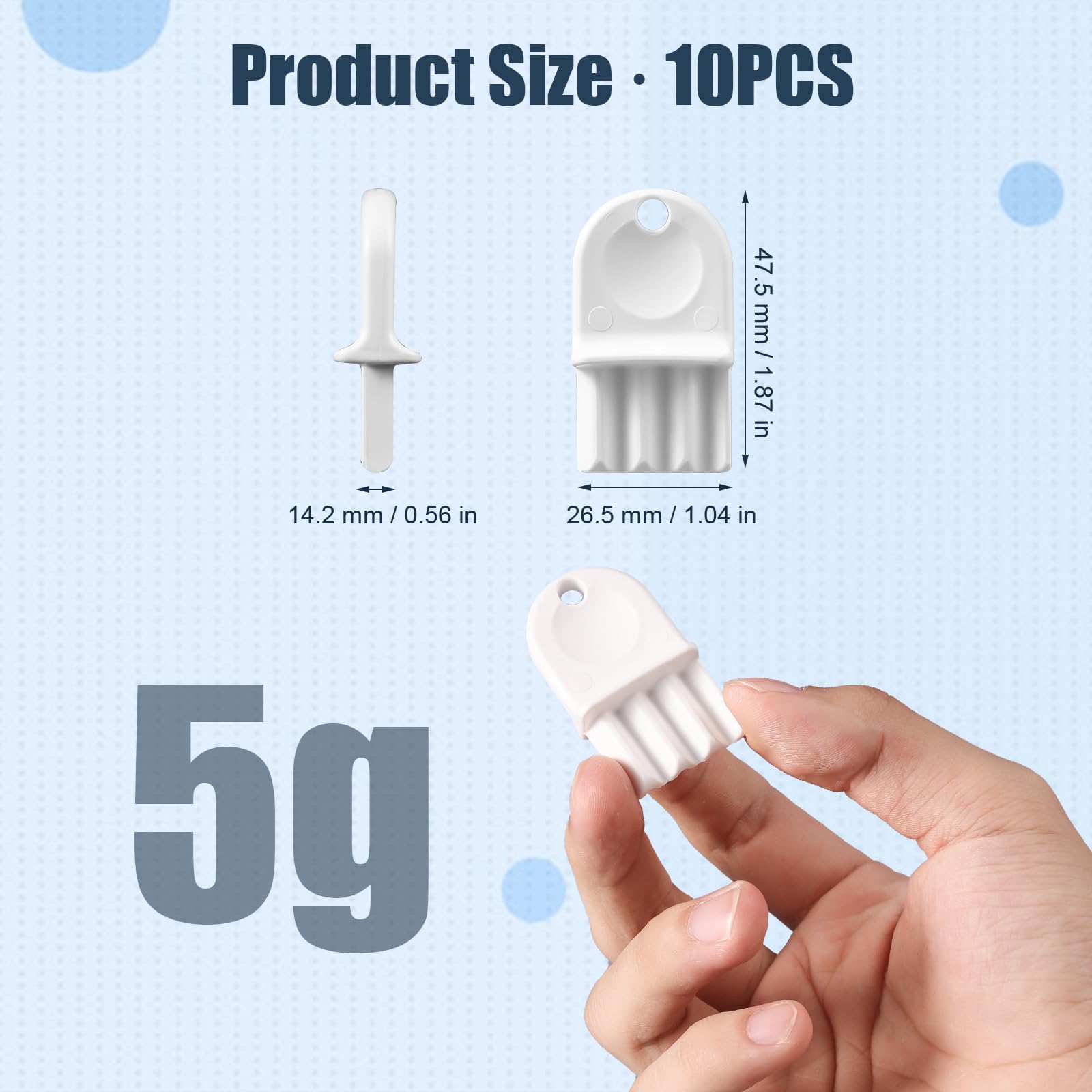 10Pcs Toilet Paper Dispenser Key, Universal Paper Towel Dispenser Key Replacement Tissue Dispenser Key Hard Plastic Waffle Toile