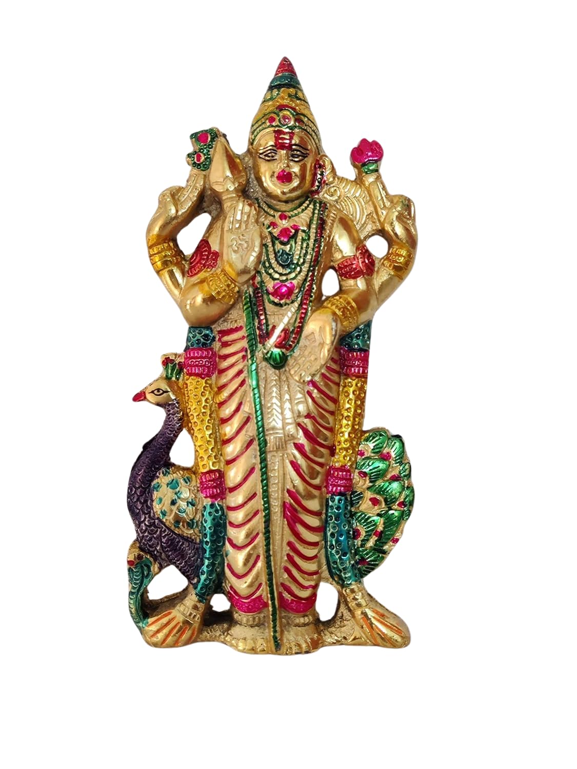 Puja Celebrations Malaysia Murugan | Wall Hanging | Home Decor | Return Gift | Size: Height : 9.5 Inches Breadth : 4.5 Inches Ma